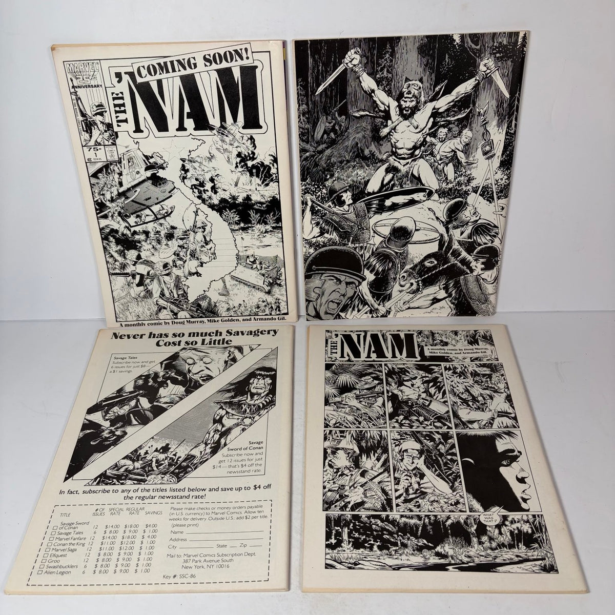 Savage Tales Magazine Lot Vol 2 #1-8 Marvel Comics 1985-1986 Joe Jusko