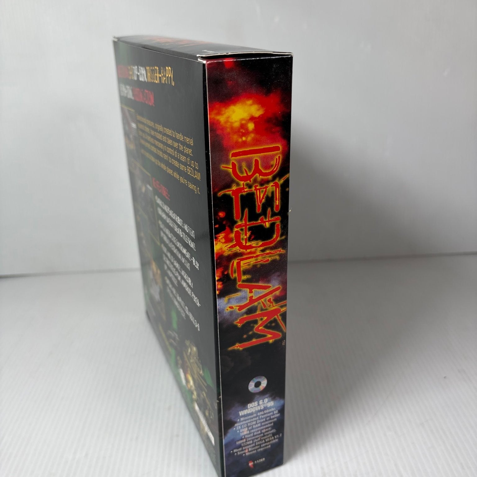 BEDLAM PC Big Box DOS Windows 95 Video Game Top-Down Shooter Action