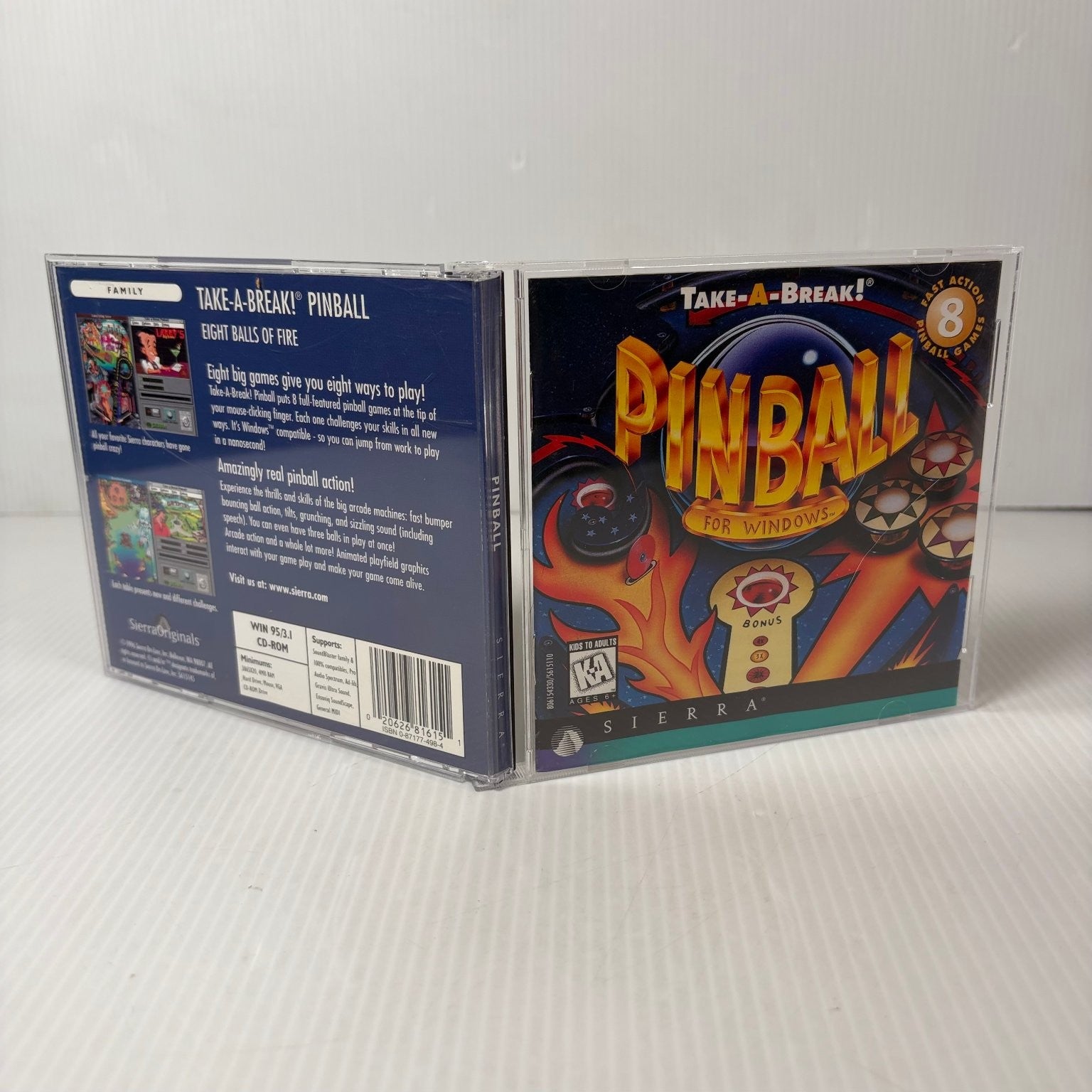 Take-A-Break! Pinball For Windows Video Game PC CD-ROM Arcade