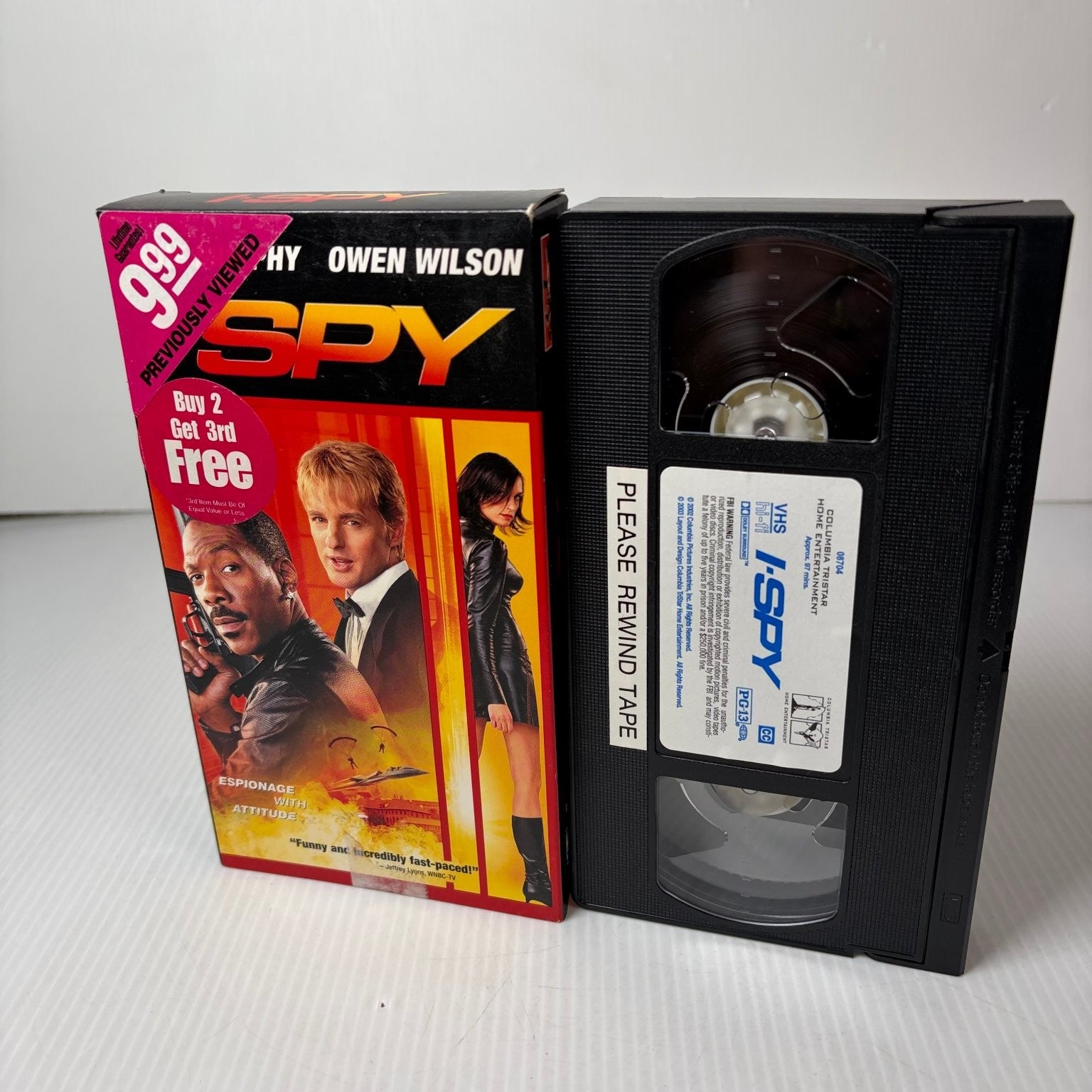 I SPY VHS 2002 Action Comedy Eddie Murphy Owen Wilson Columbia TriStar
