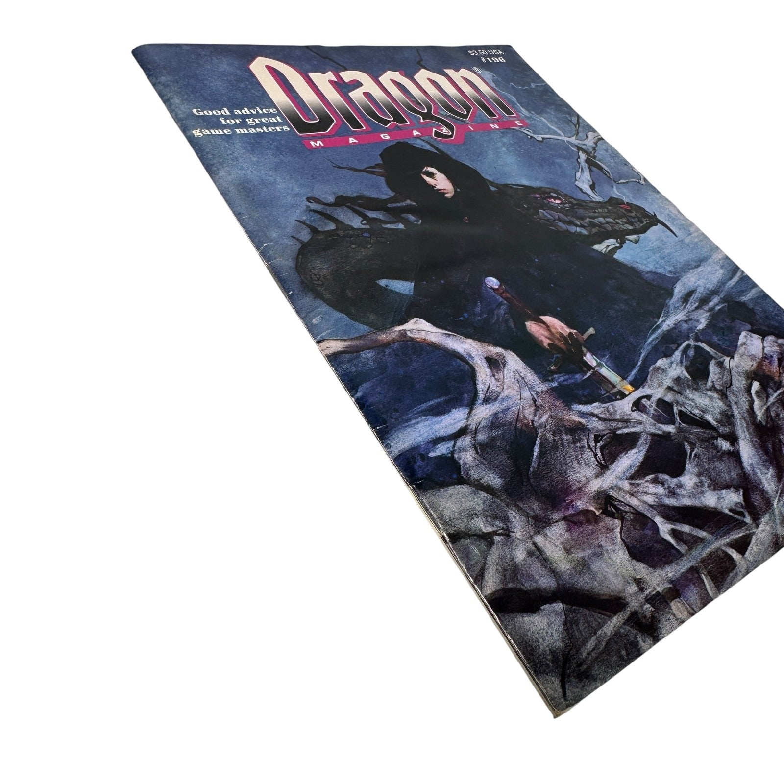 Vintage Dragon Magazine #196 TSR 1993 Fantasy RPG D&D Art Game Masters Softcover