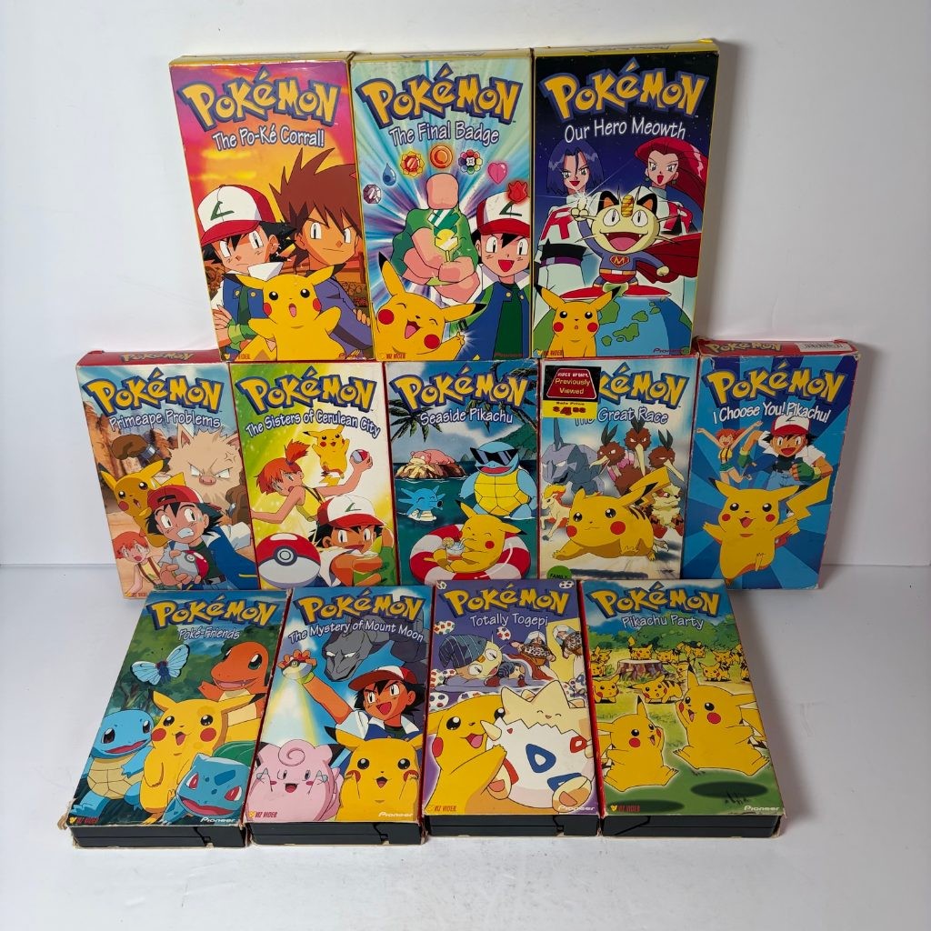 Pokemon VHS Lot of 12 Viz Video Pioneer Anime Tapes Pikachu I Choose You