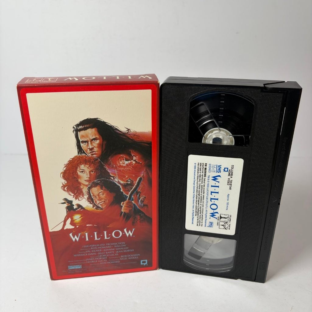 Willow VHS 1988 Ron Howard George Lucas Val Kilmer Columbia Tristar Fantasy