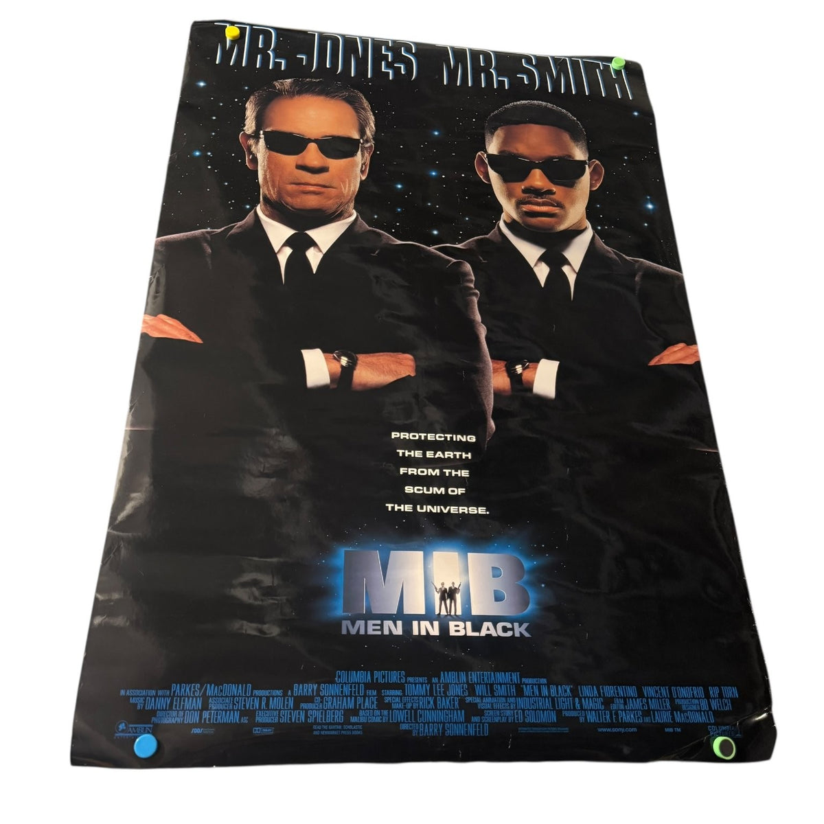 Men in Black One Sheet Movie Poster Tommy Lee Jones Will Smith Double Sided