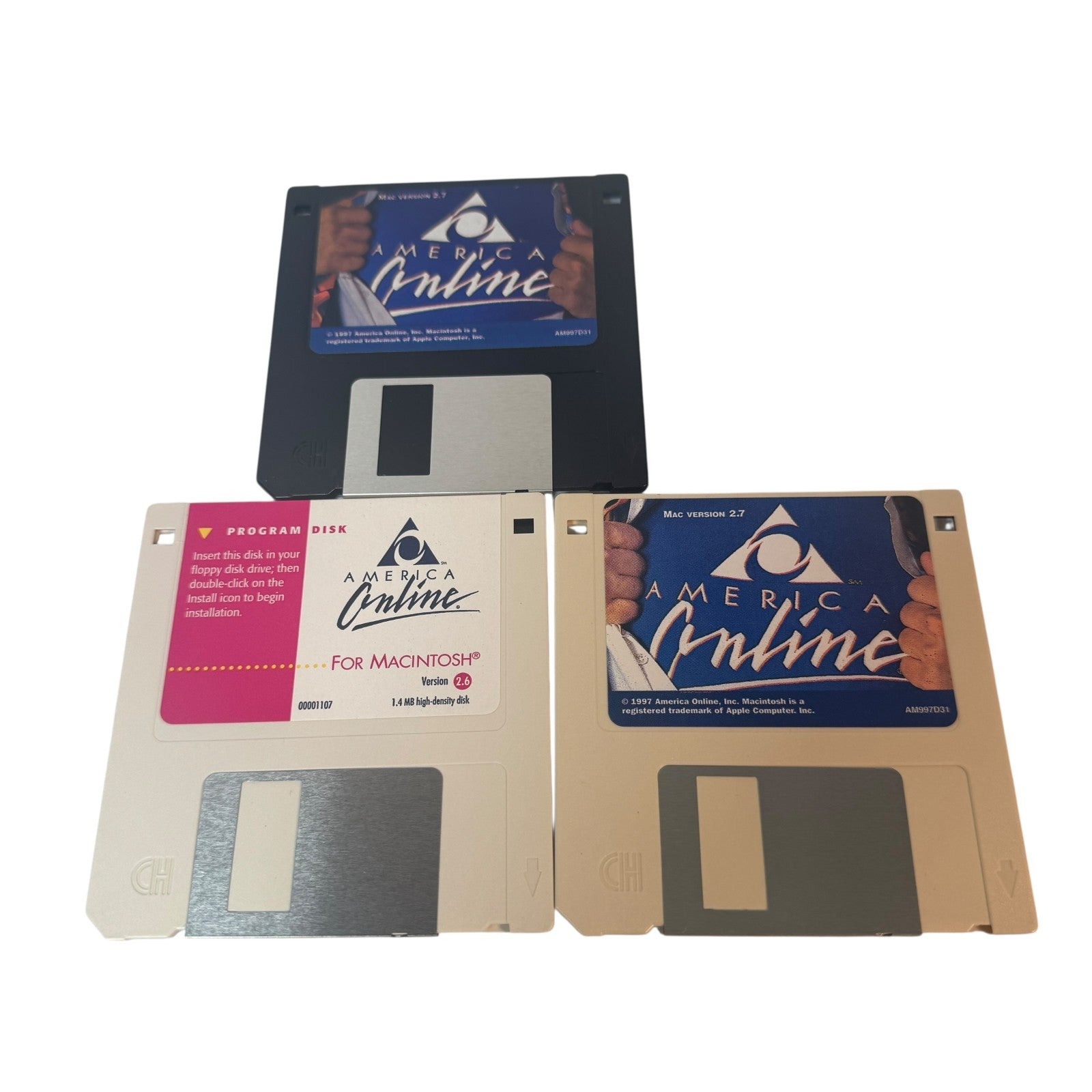 Vintage America Online for Macintosh Versions 2.6 & 2.7 3.5" Floppy Discs