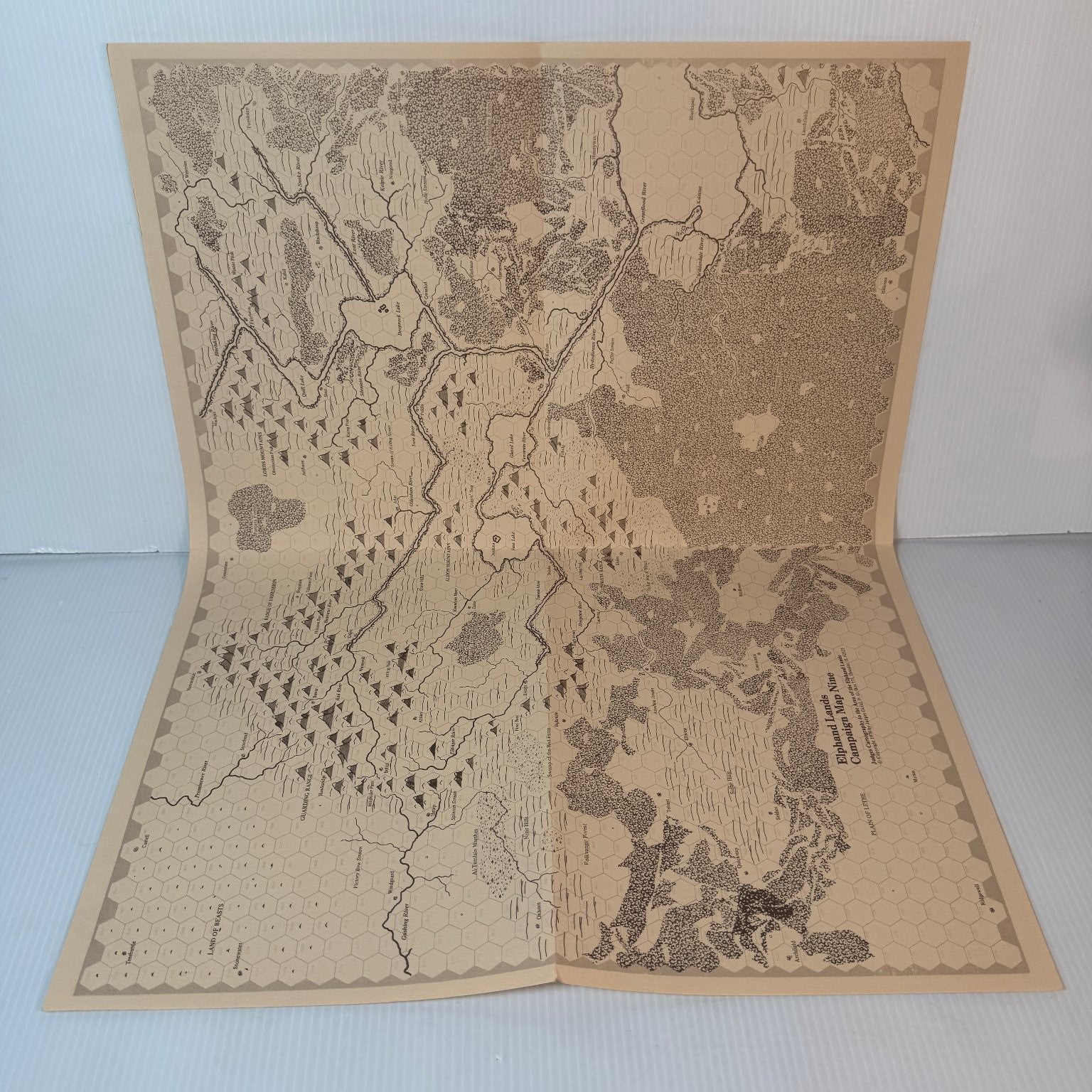 Dungeons & Dragons Lenap & Elphand Lands Campaign Nine & Ten Judges Guild Map