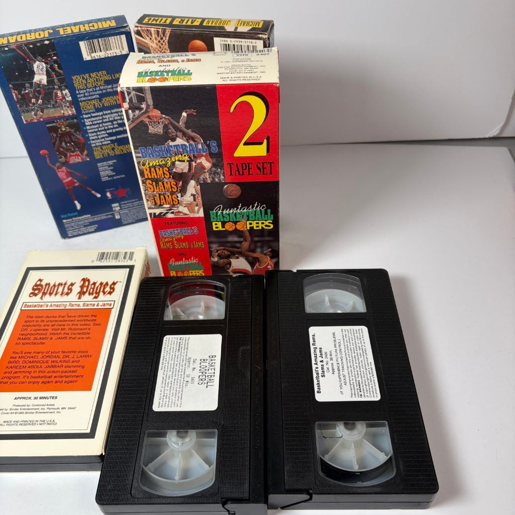 Michael Jordan VHS Lot Come Fly With Me Air Time Basketball Bloopers Rams Slams