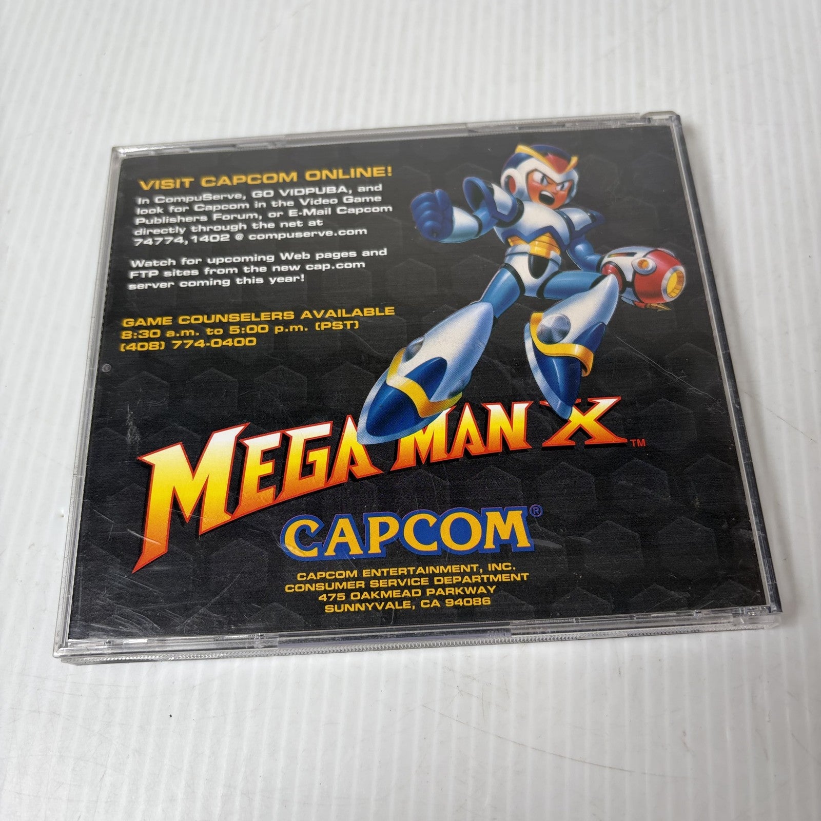 Mega Man X PC CD-ROM Vintage Capcom Action Platformer Game Complete