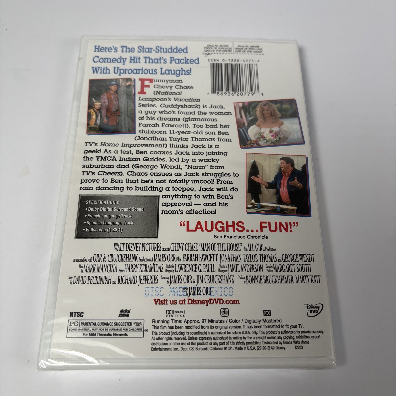 Man of the House DVD Chevy Chase Jonathan Taylor Thomas Walt Disney Pictures New