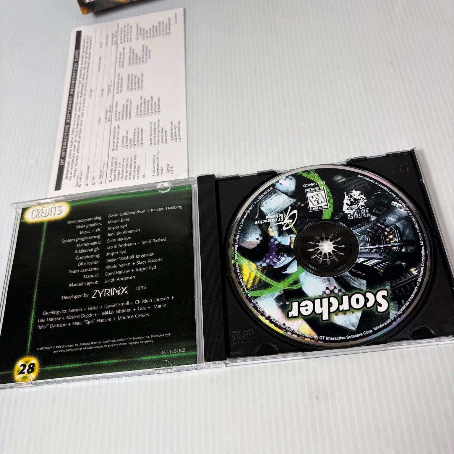Scorcher Big Box PC Video Game Windows 95 DOS CD-ROM Racing Scavenger Complete