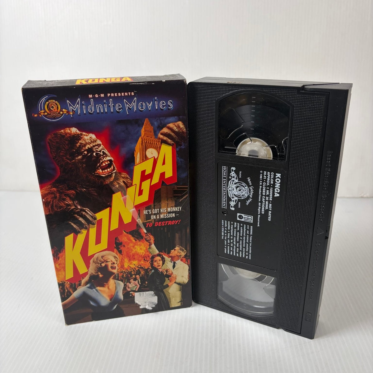 Konga VHS 1961 Sci-Fi Horror Monster MGM Midnite Movies Cult Classic