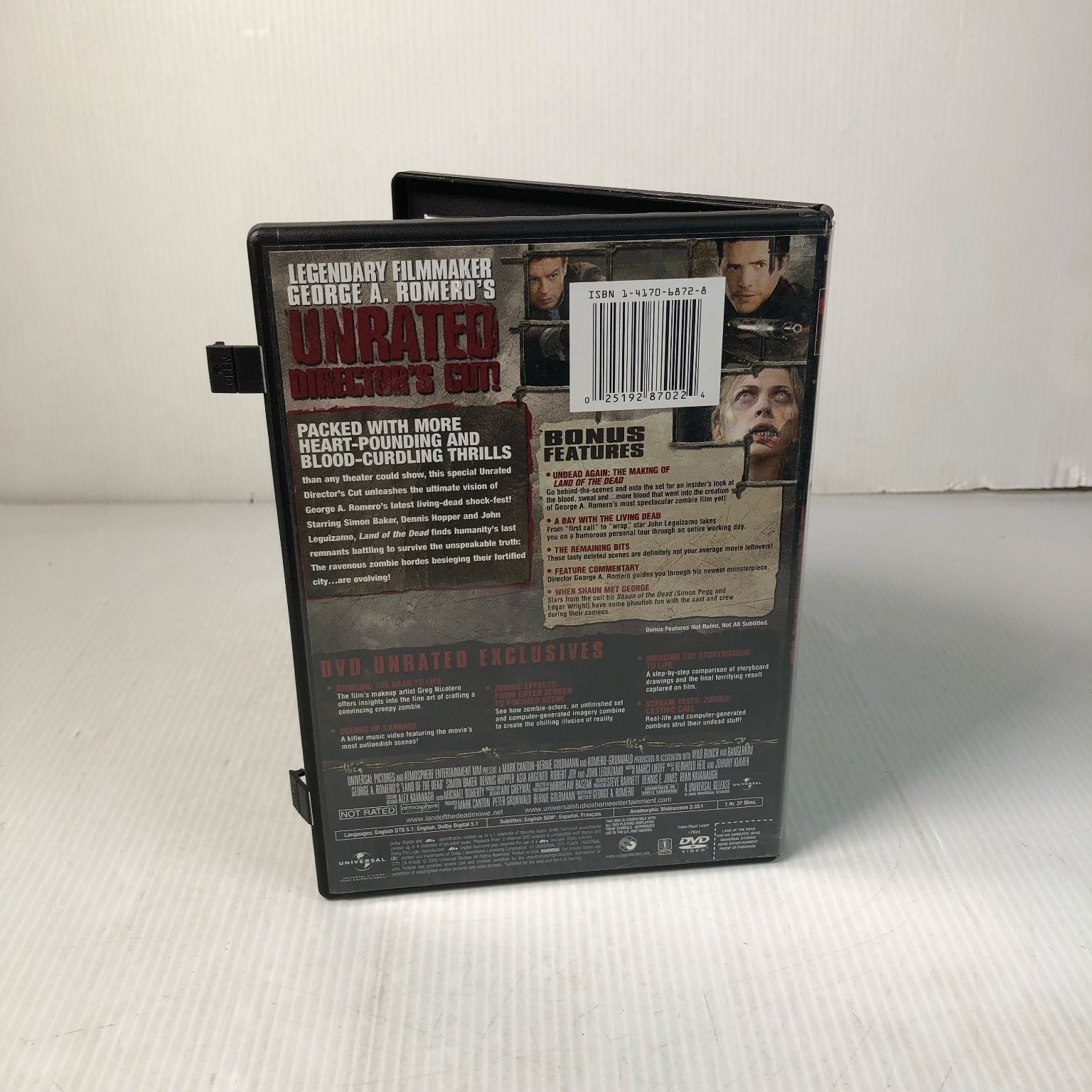 Land of the Dead DVD 2005 Unrated Director's Cut George A. Romero Zombie Horror