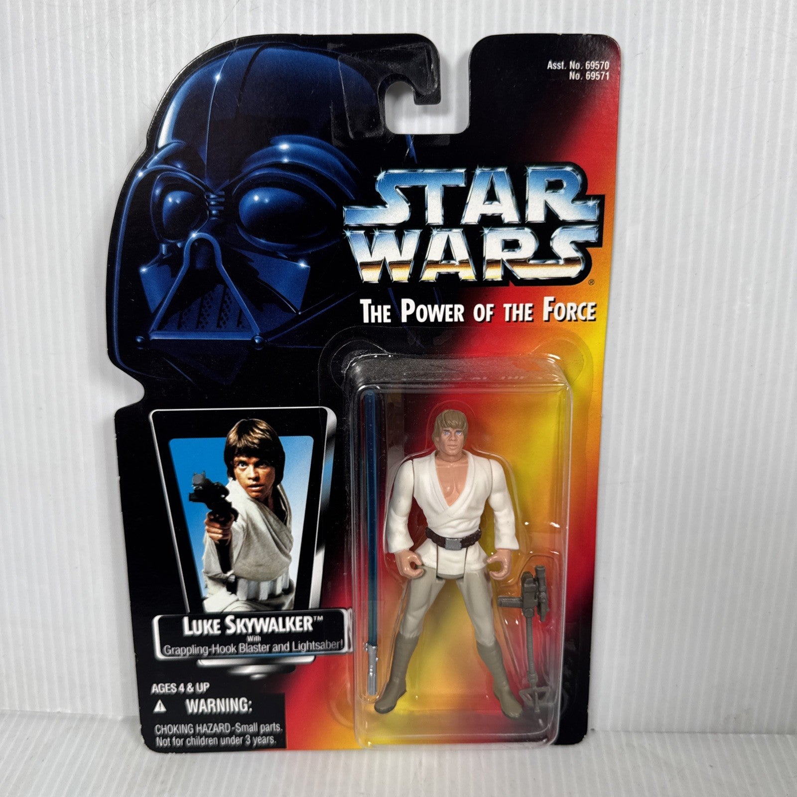 Luke Skywalker Star Wars Power Of The Force VTG 1995 Kenner Long Saber 1st Run