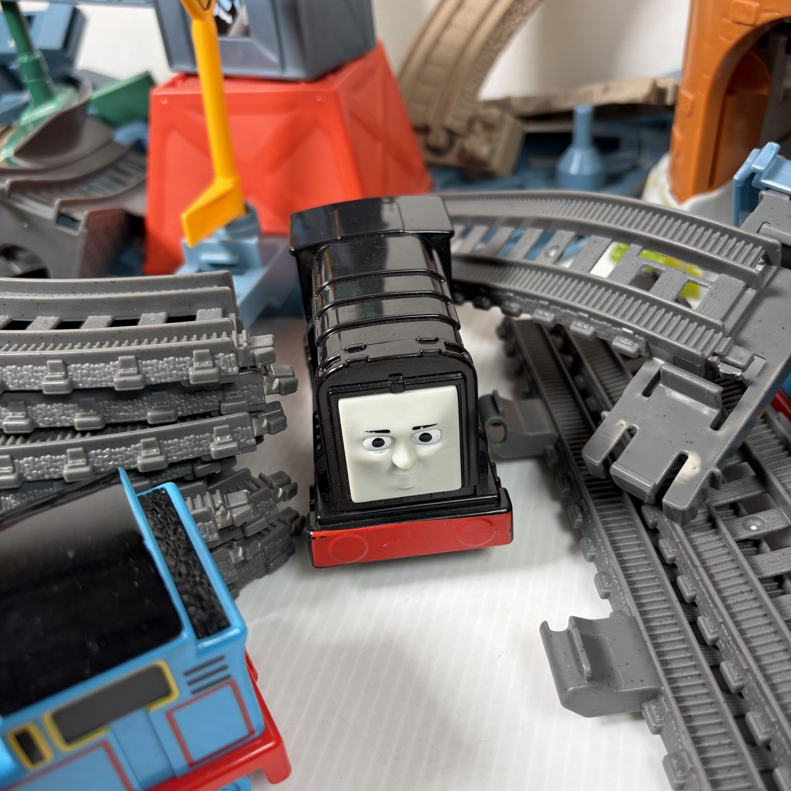 Thomas & Friends TrackMaster Train Set Lot Thomas, Diesel, Track & Buildings