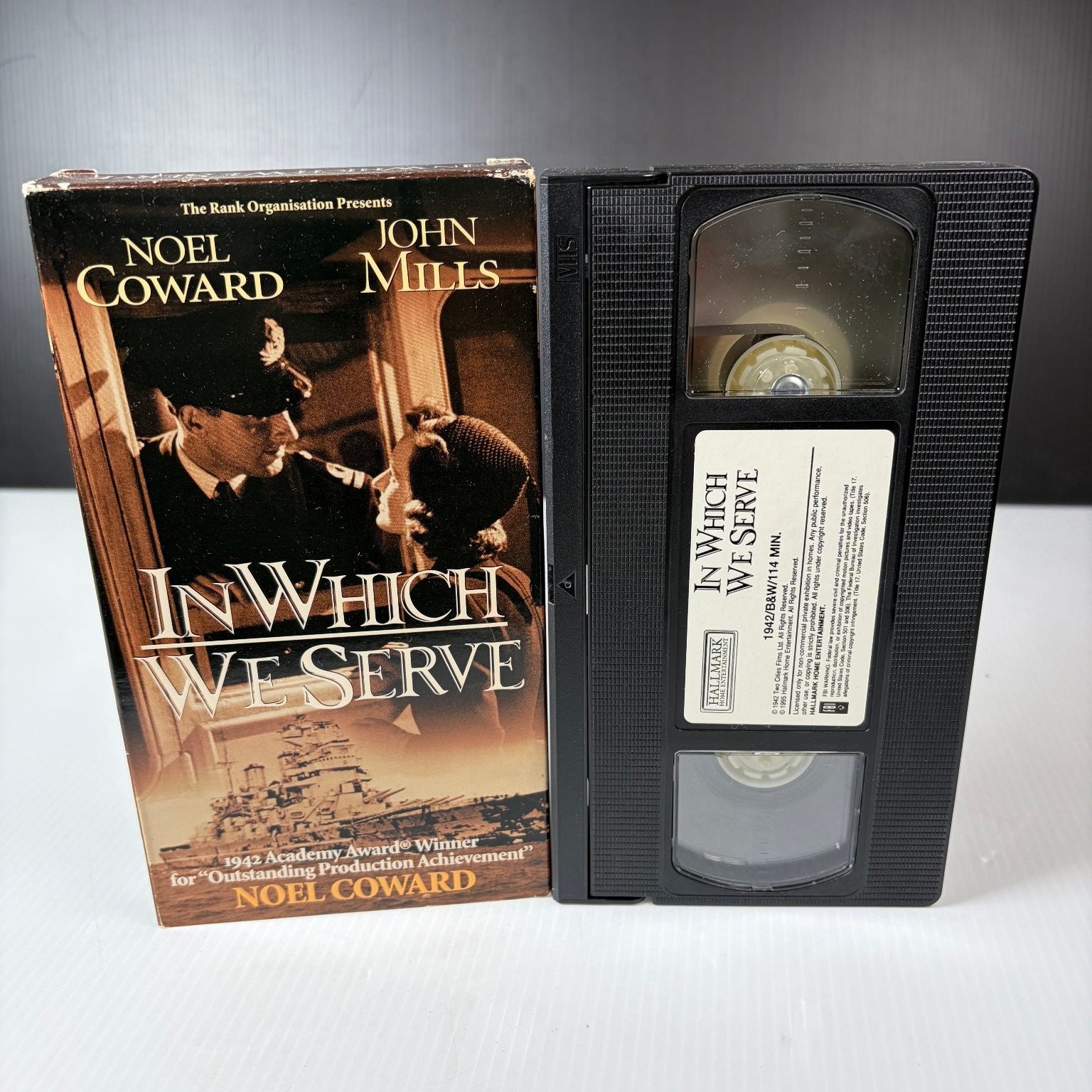 In Which We Serve VHS 1942 War Drama Hallmark Samuel Goldwyn Classic Film