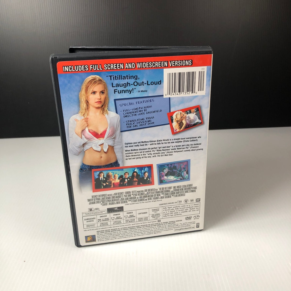 The Girl Next Door DVD 2004 Emile Hirsch Elisha Cuthbert Comedy