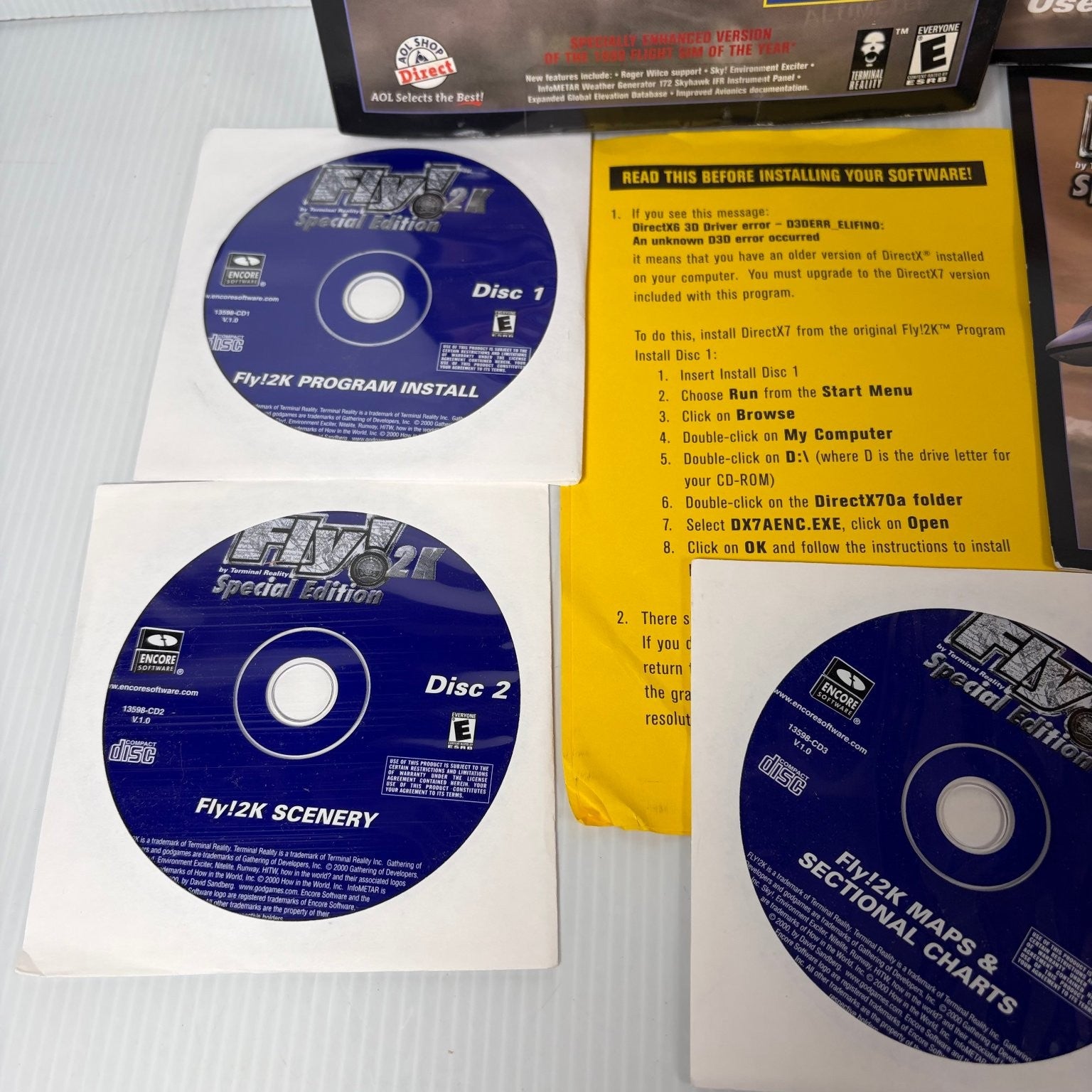 Fly 2K Special Edition Big Box PC Video Game Flight Simulator Complete