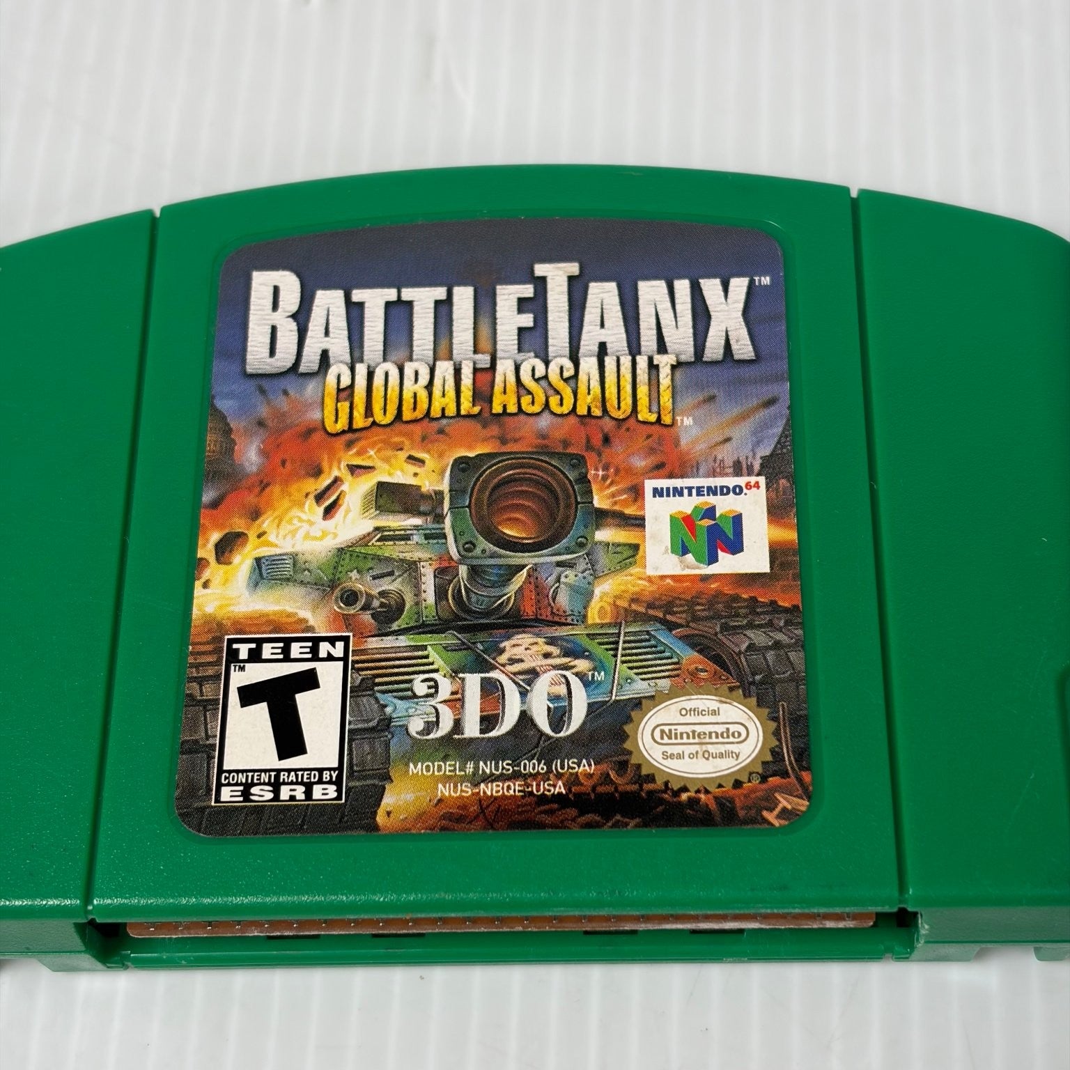 BattleTanx Global Assault Nintendo 64 N64 Game Tank Combat Authentic Cartridge