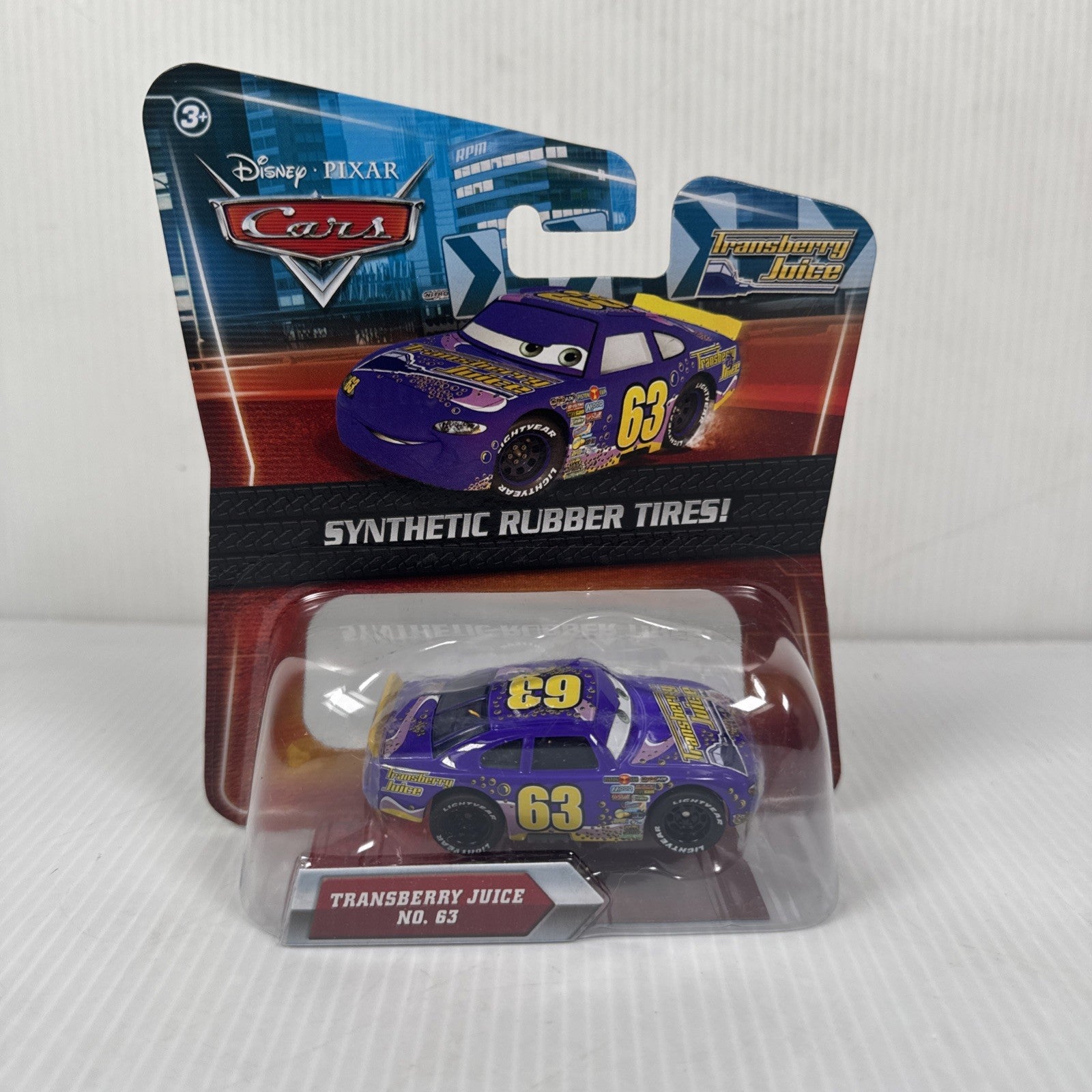 Disney Pixar Cars 2009 Rare Synthetic Rubber Tires Transberry Juice No.63 New