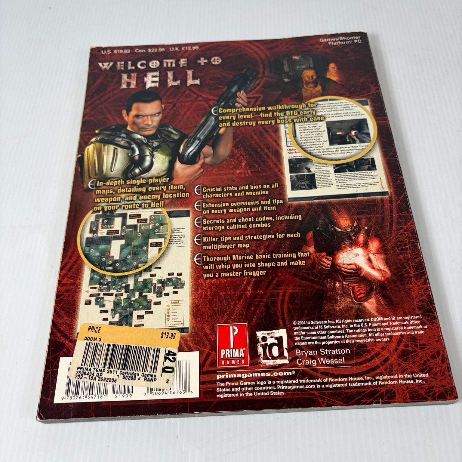 DOOM 3 PC Official Strategy Guide Prima Games Walkthrough Maps Secrets