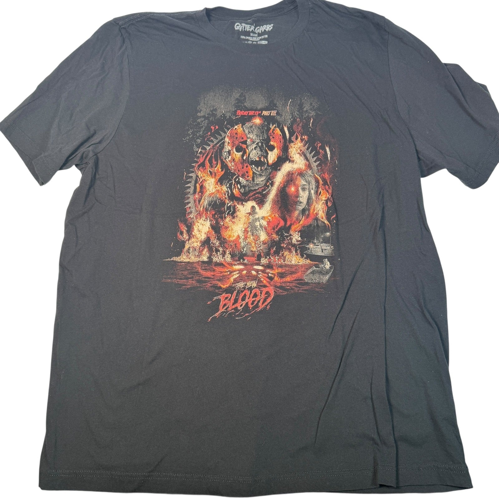 Friday The 13th Shirt Mens 3XL Black Gutter Garbs The New Blood Horror Movie Tee