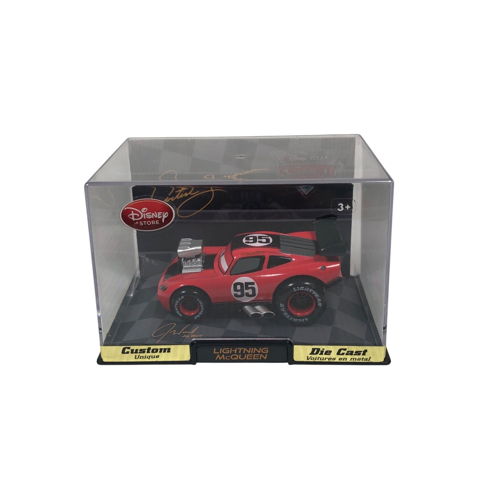 Disney Store Cars Lightning McQueen Custom Unique Die Cast 1:43 Scale
