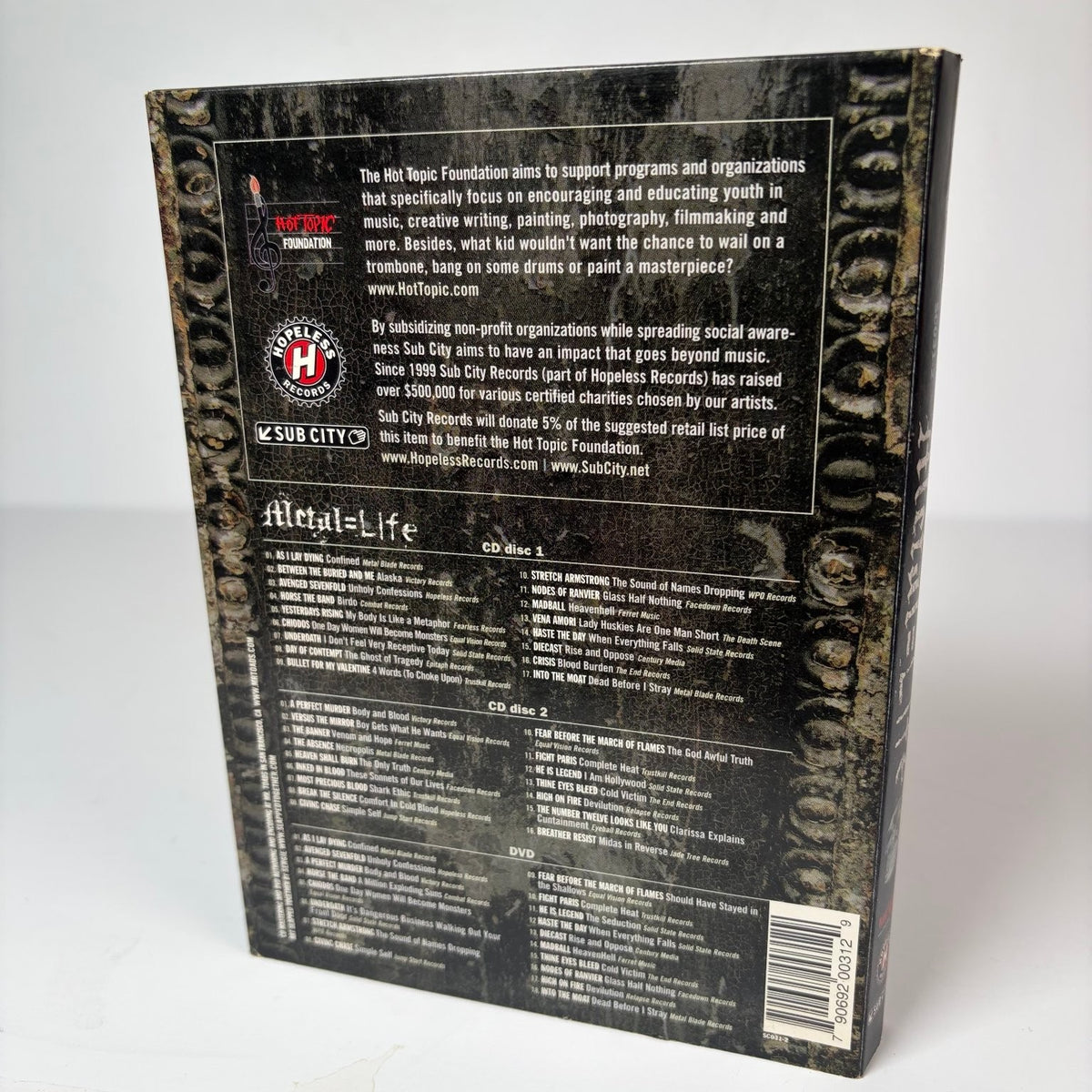 Metal = Life DVD CD 2004 Hot Topic Hopeless Records Sub City Music Comp