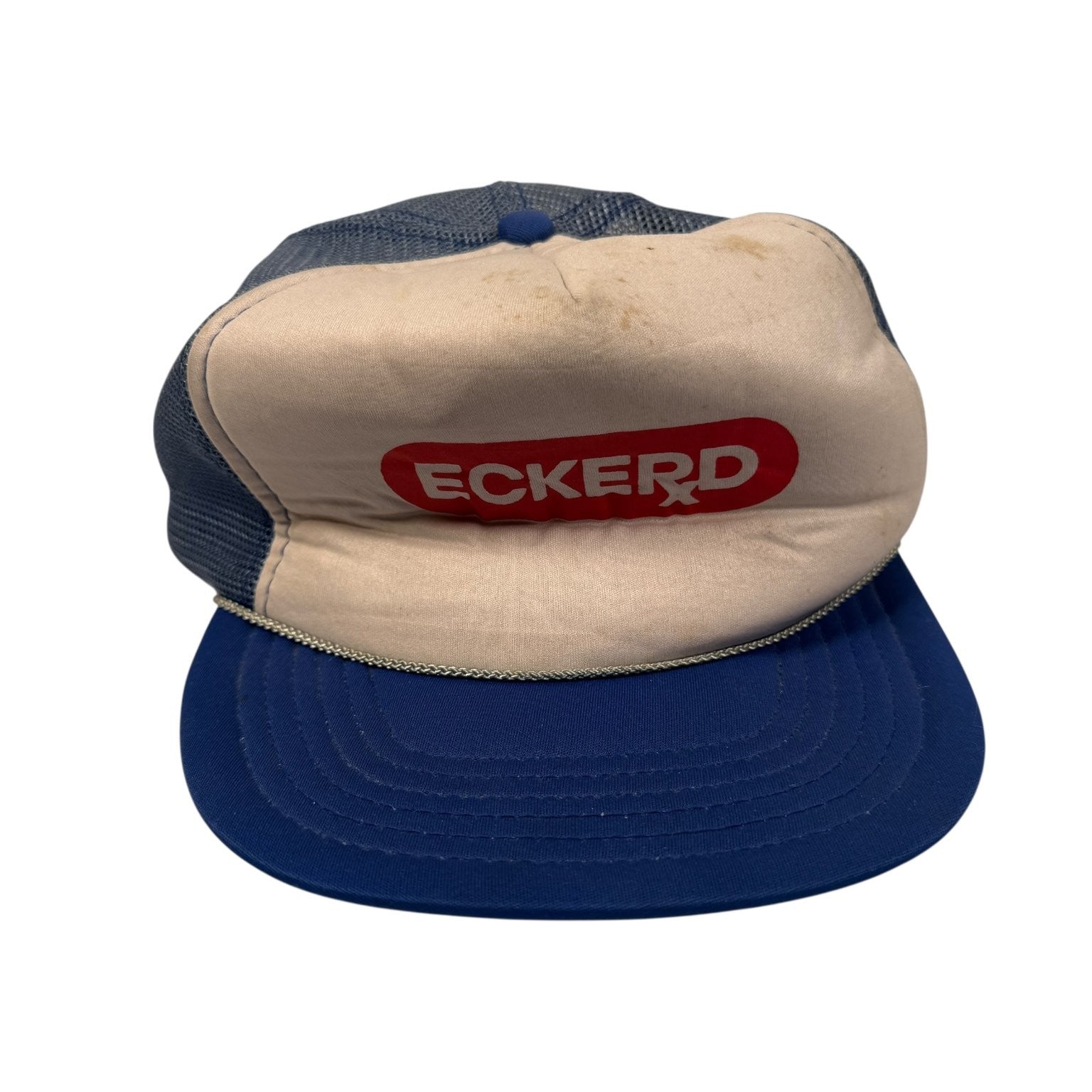 Vintage Eckerd Pharmacy Trucker Hat Men's Adjustable Blue White Mesh Snapback
