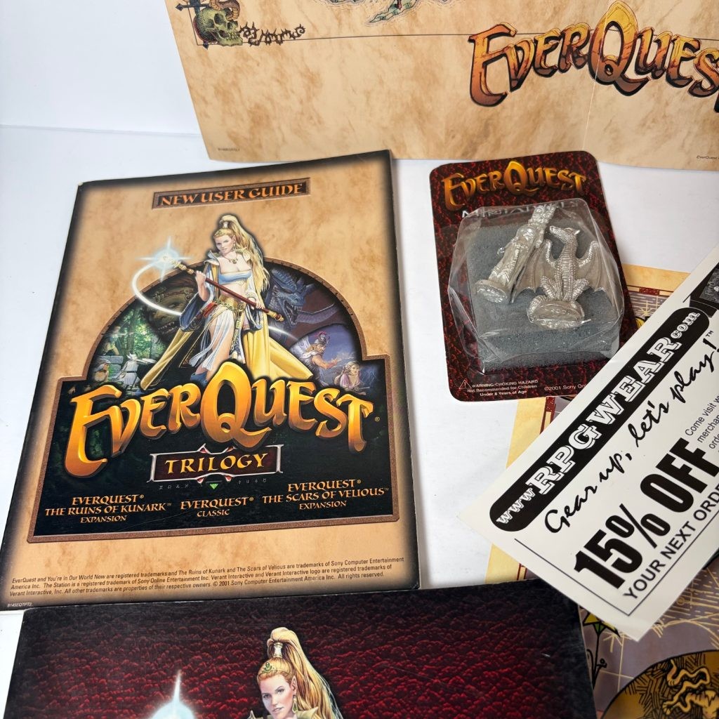 NO GAME EverQuest Trilogy Collector's Edition PC Big Box Extras Only Figurines