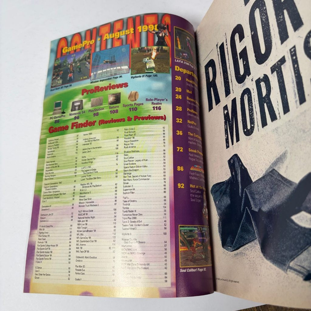 GamePro Magazine Issue 119 August 1998 WWF War Zone Stone Cold The Rock Dreamcas