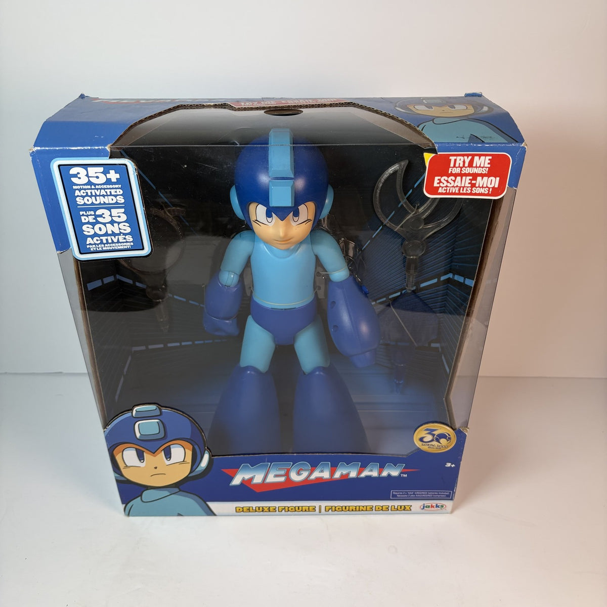 Mega Man Deluxe Figure Jakks Pacific 35+ Sounds Swappable Weapons New Box
