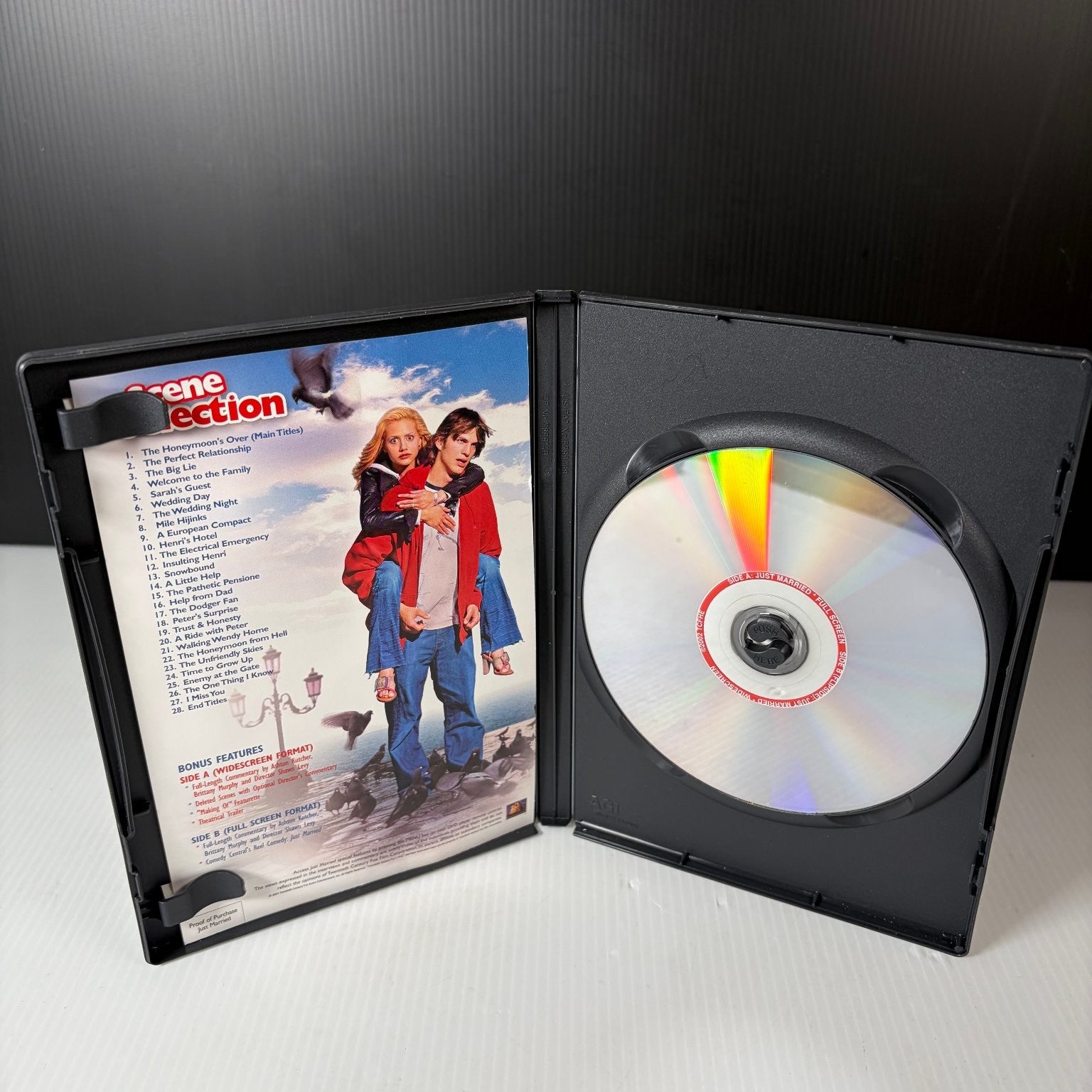 Just Married DVD 2003 Ashton Kutcher Brittany Murphy Full & Widescreen