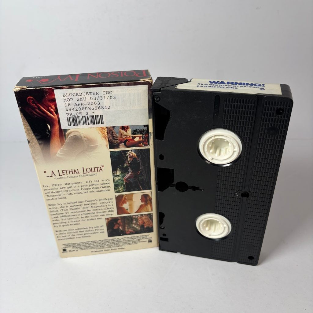 Poison Ivy VHS 1992 Drew Barrymore New Line Home Video Erotic Thriller