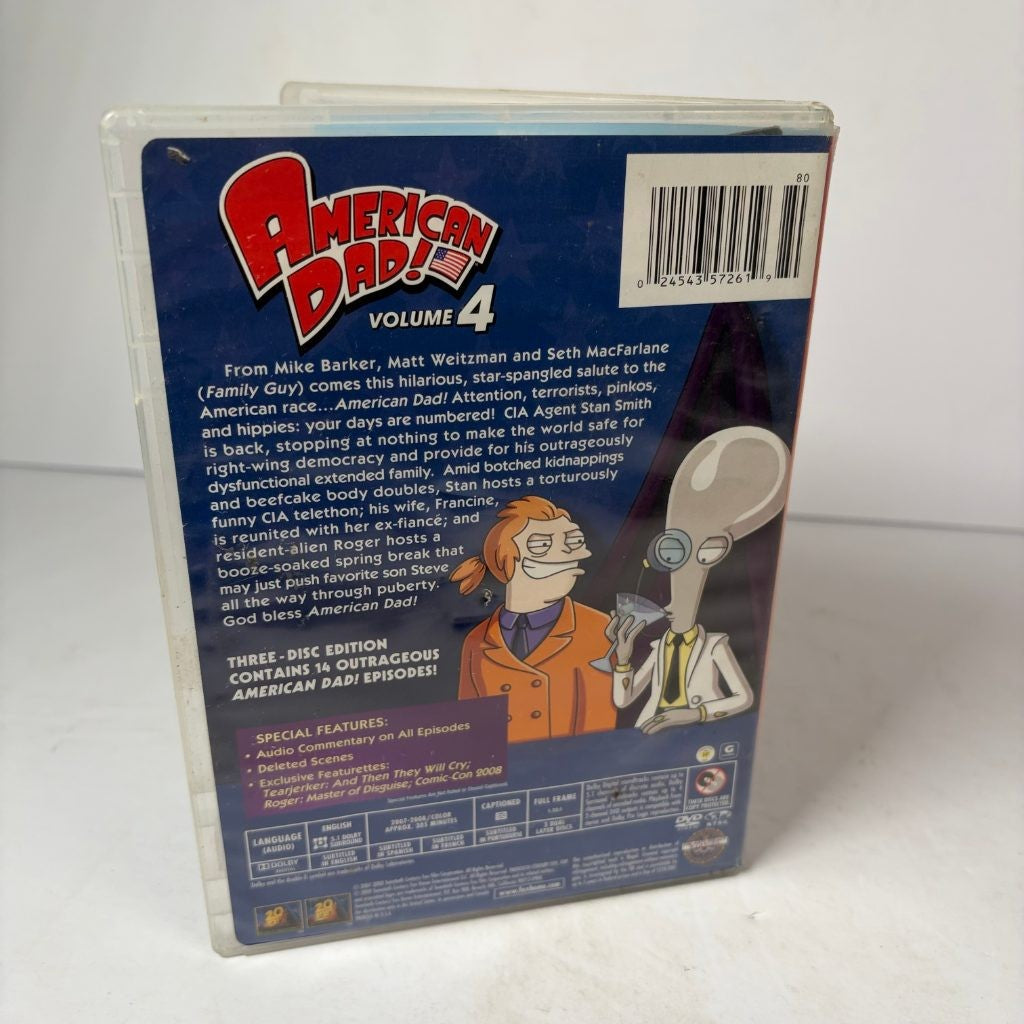 American Dad Volume 4 DVD 3-Disc Set Seth MacFarlane