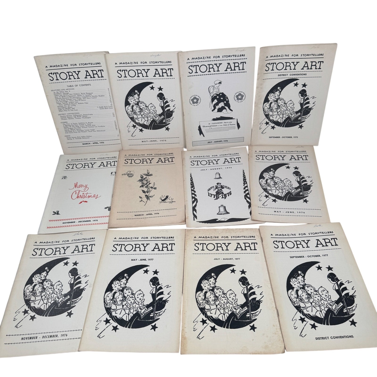 44 Story Art Magazines Lot (1970-1979) National Story League Altoona VTG Zine