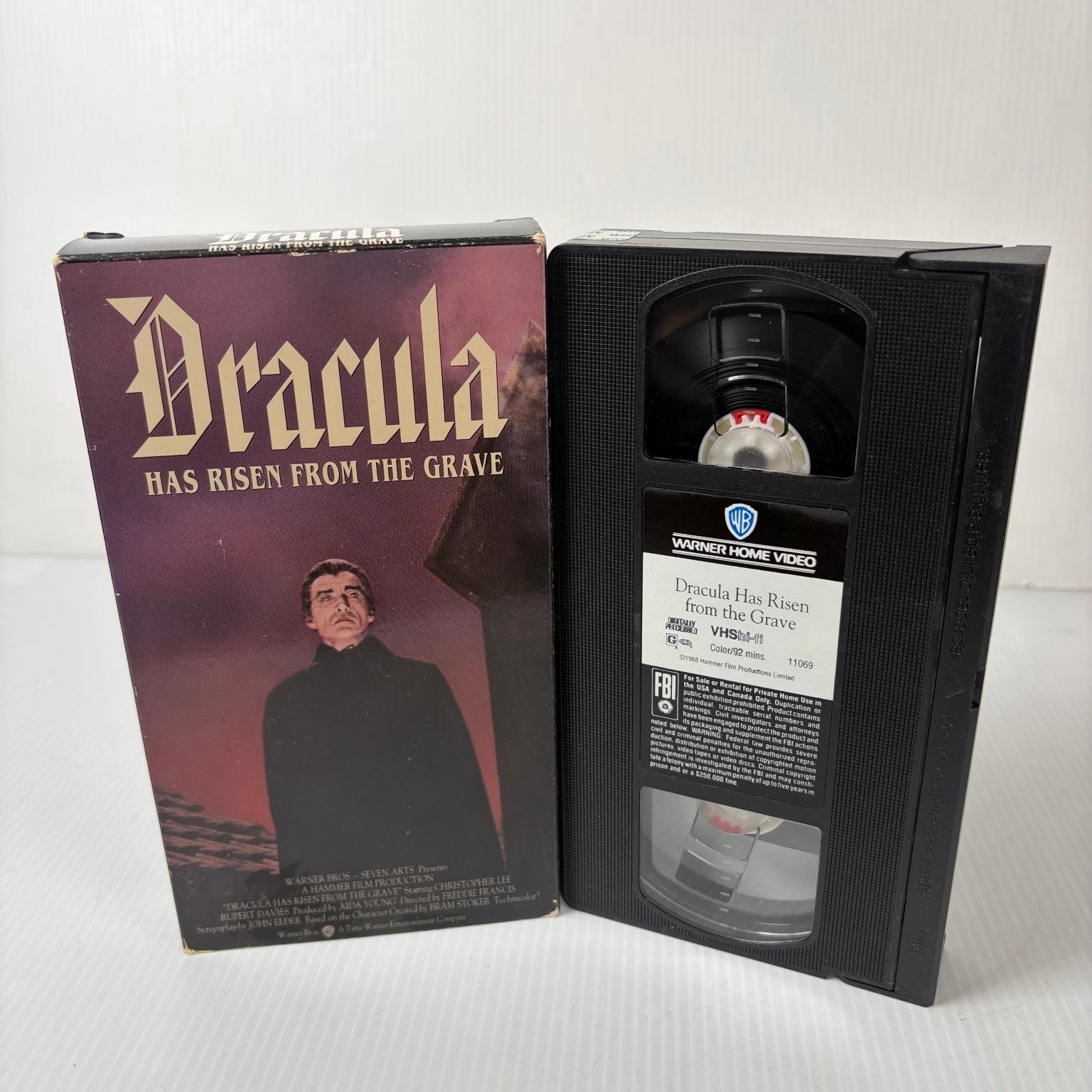 Dracula Has Risen From The Grave VHS 1968 Horror Hammer Film Warner Home Video