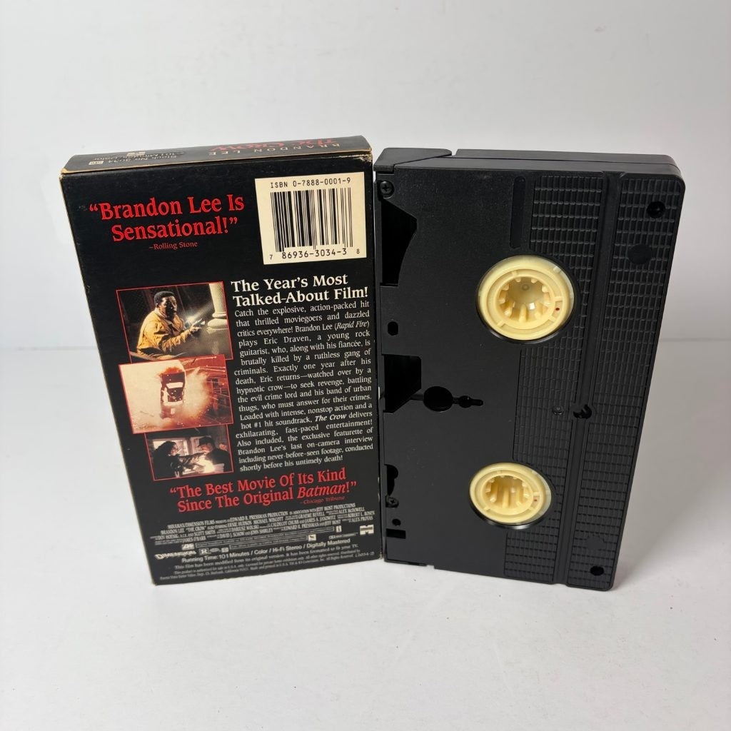The Crow VHS Brandon Lee Miramax 1994 Cult Gothic Action Horror Film