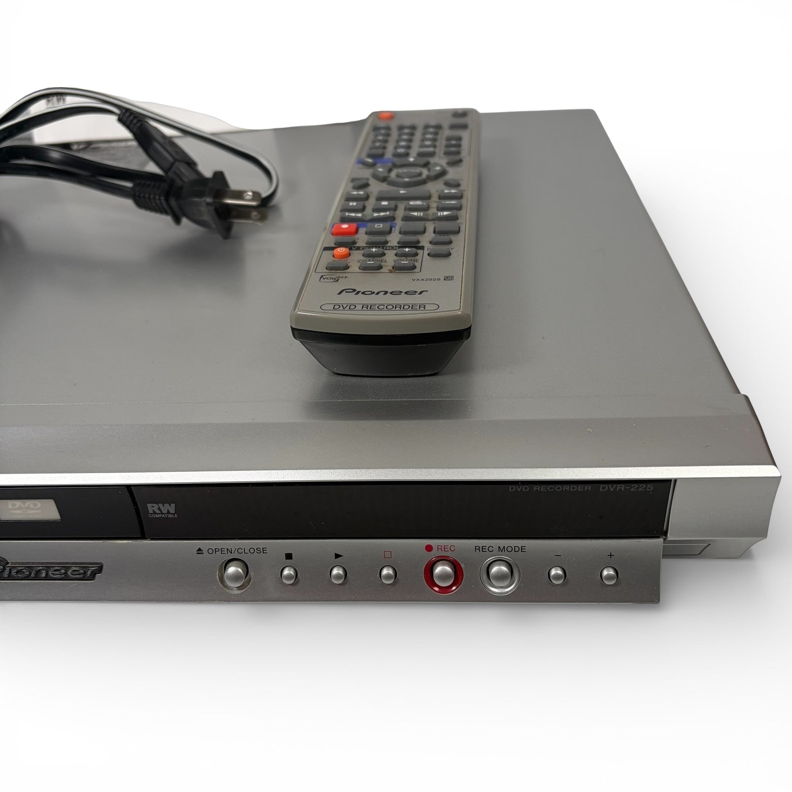 Pioneer DVR-225-S DVD Recorder w/ Remote & Manual AS IS (No Power)