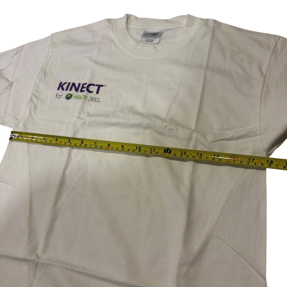 Kinect for Xbox 360 Promotional T-Shirt Adult Medium White Gaming Merch