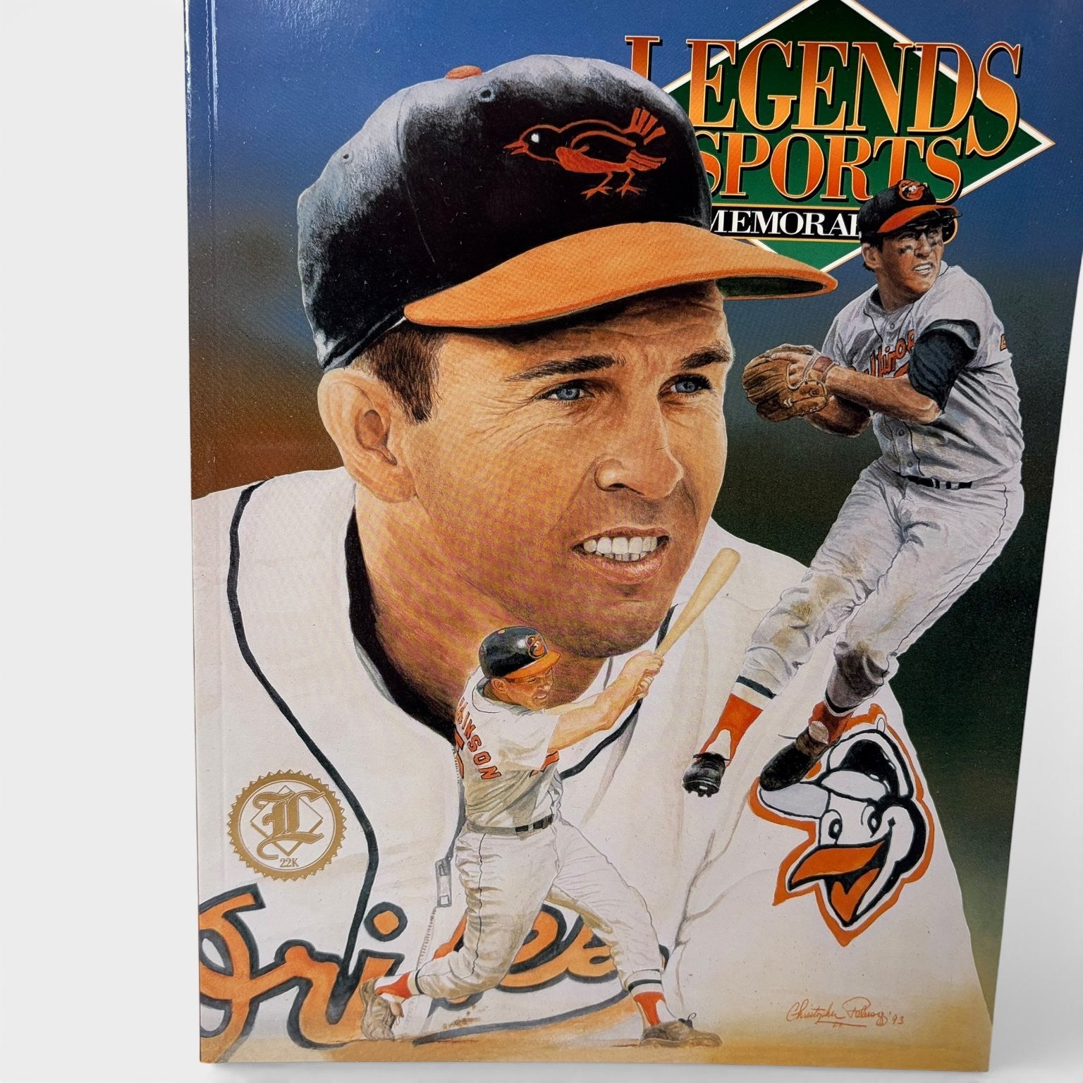 Legends Sports Memorabilia Magazine #47 Gold Foil COA w Cards Brooks Robinson