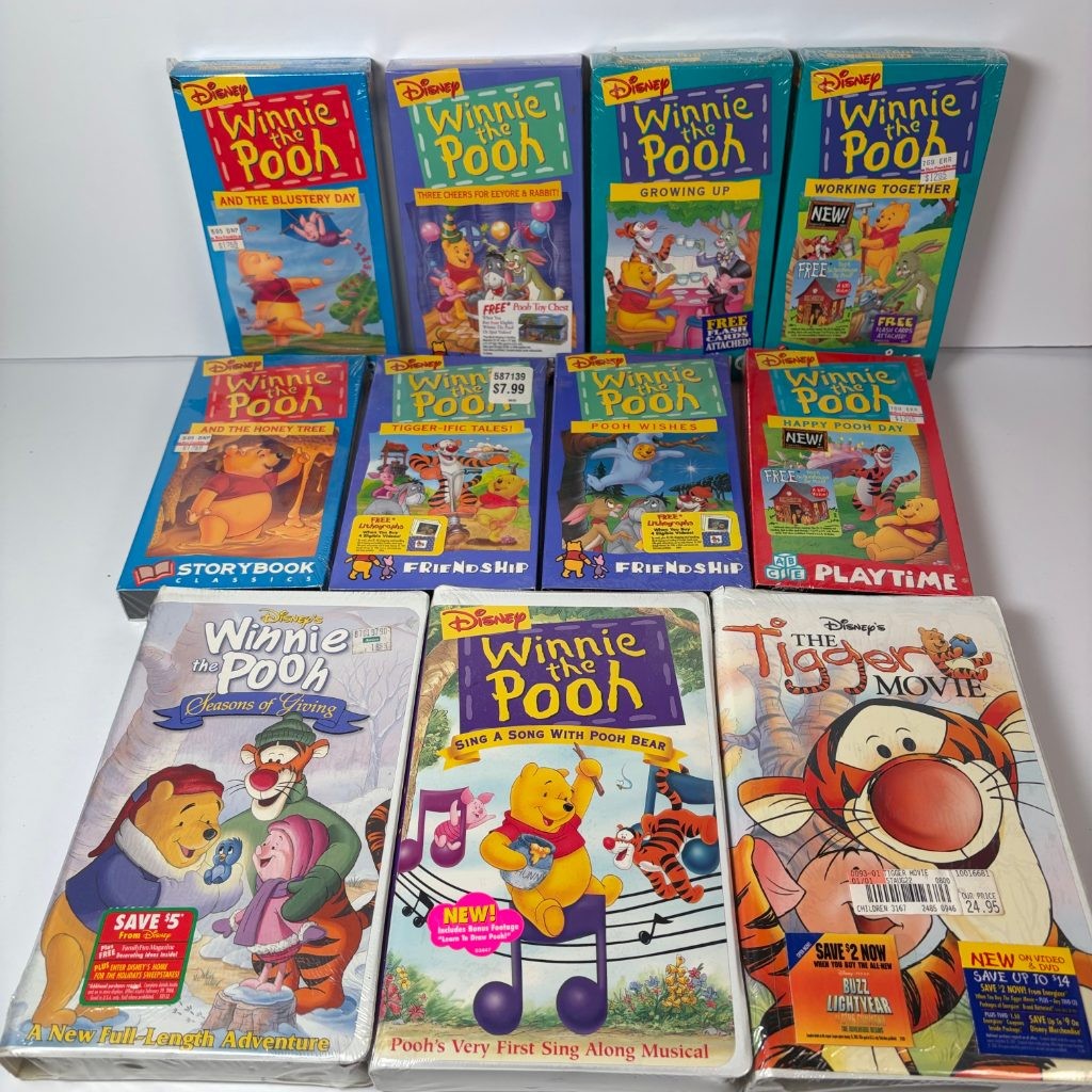 Disney Winnie the Pooh VHS Lot of 11 Sealed Tigger Movie Storybook Friendship