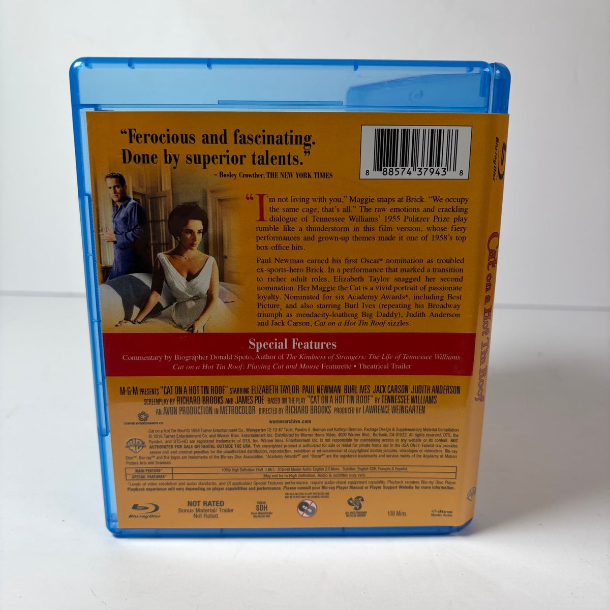 Cat on a Hot Tin Roof Blu-ray 1958 Warner Archive Elizabeth Taylor Newman