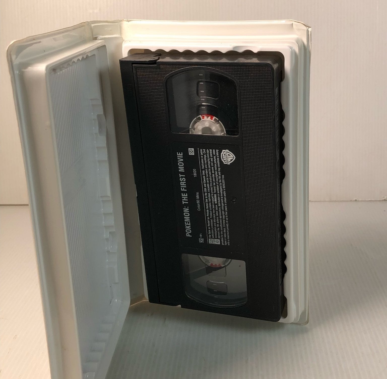 Pokemon The First Movie VHS 1999 Anime Adventure Warner Bros Kids in Clamshell