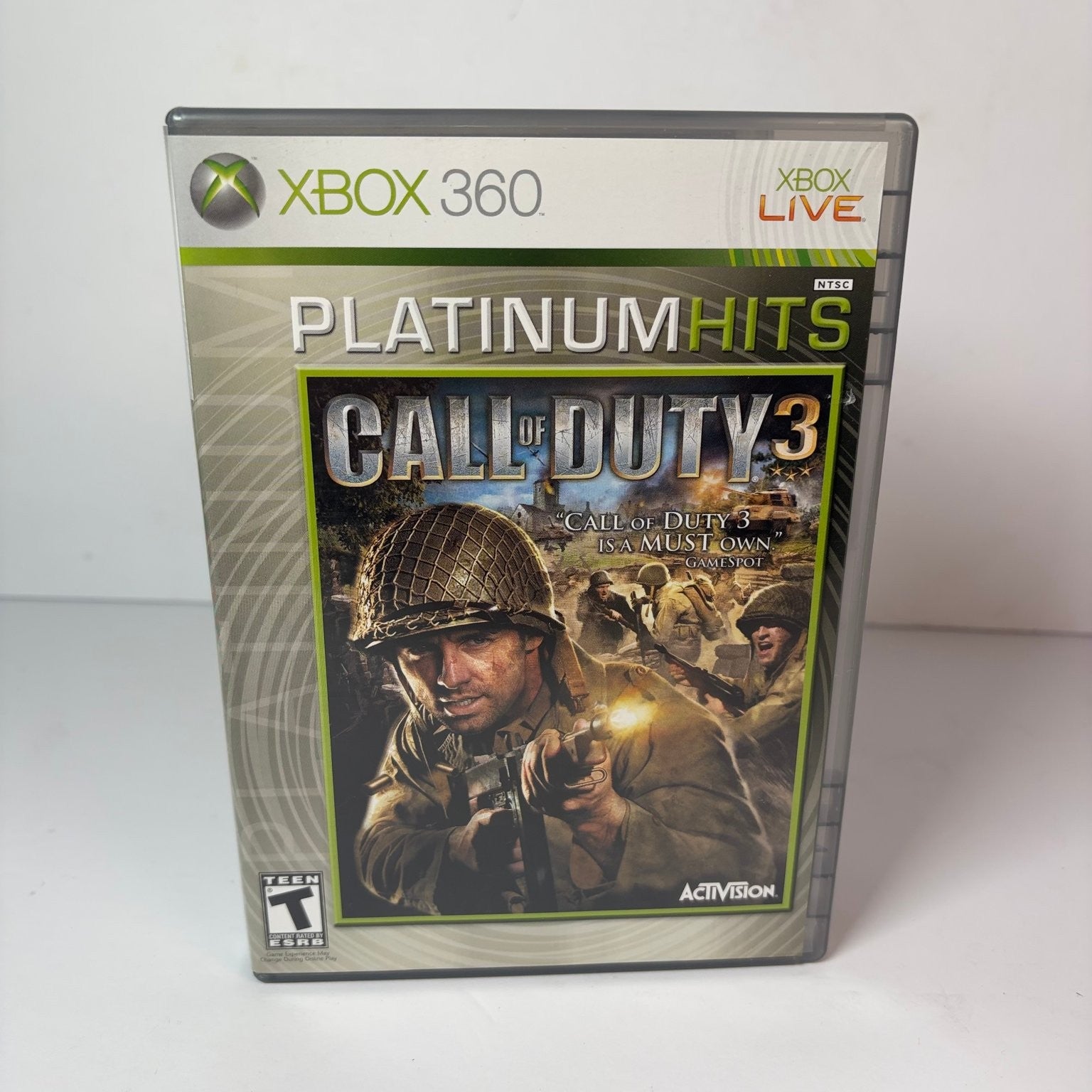 Call of Duty 3 Platinum Hits Xbox 360 (Microsoft, 2006) W/ Bonus Disc