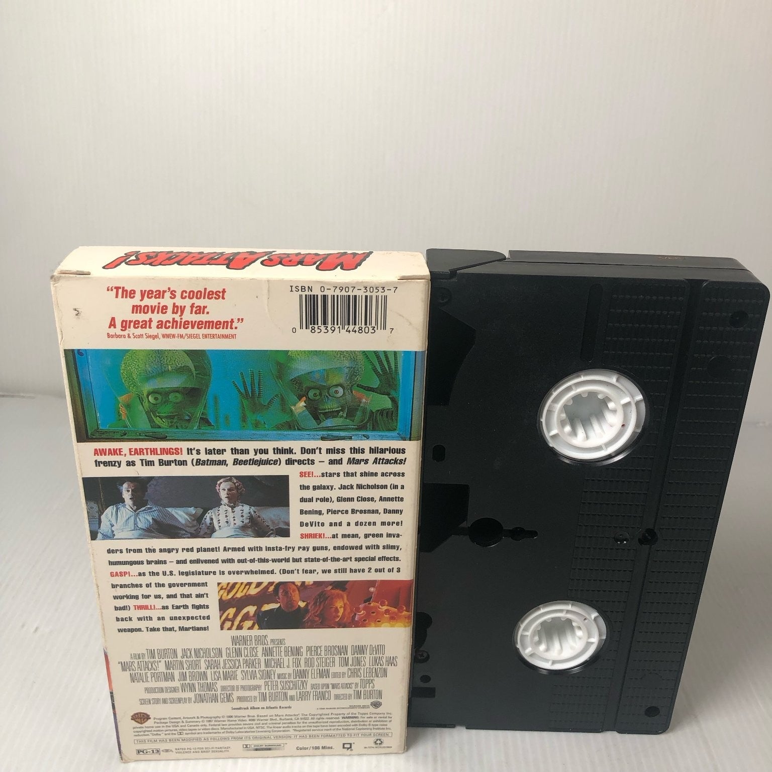 Mars Attacks VHS 1996 Sci-Fi Cult Comedy Tim Burton Warner Bros.