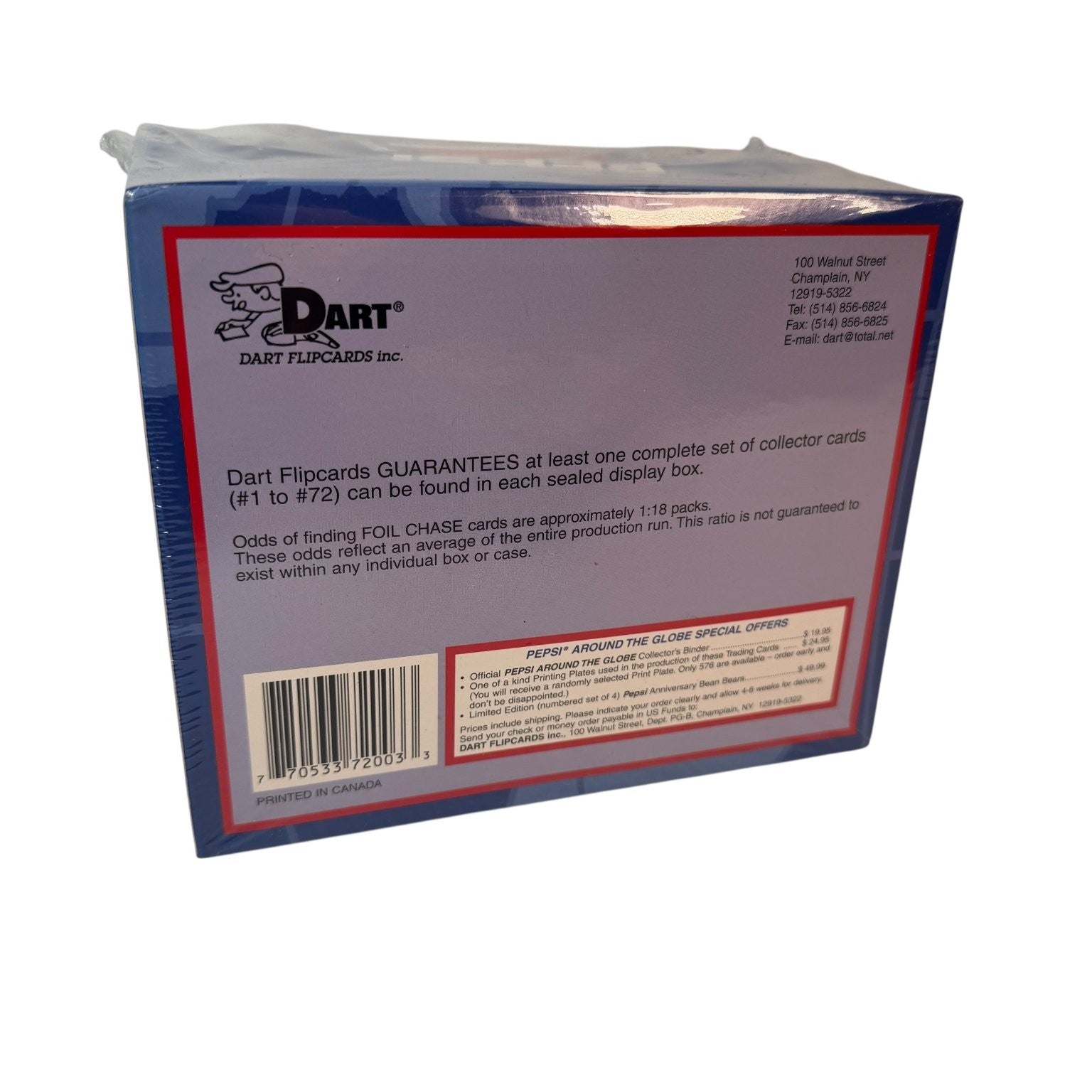 Pepsi Around the Globe Premium Trading Cards Hobby Box Sealed 36 Pks by Dart