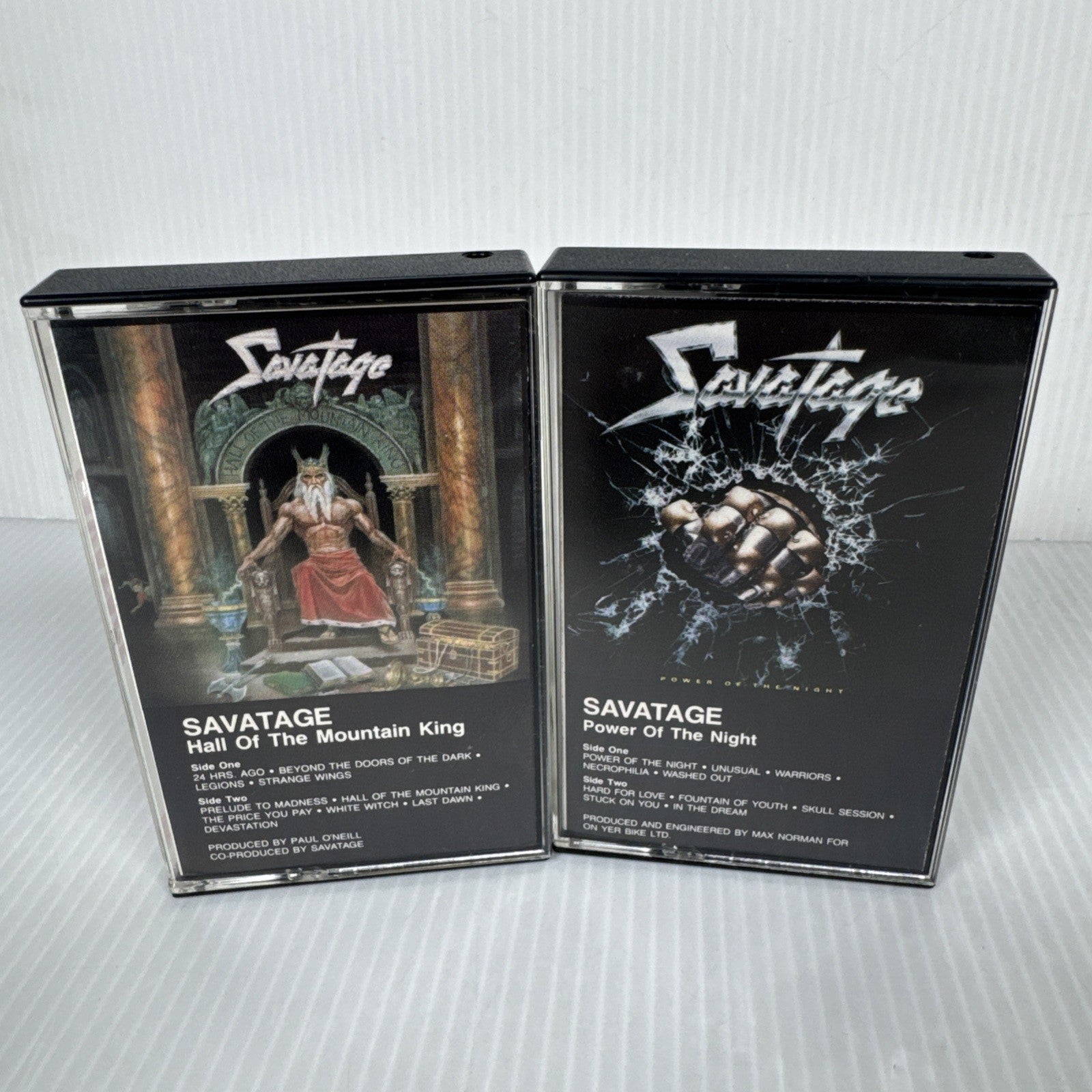 Savatage Lot Of 2 Cassette Tapes Power of the Night & Hall Of the Mountain King