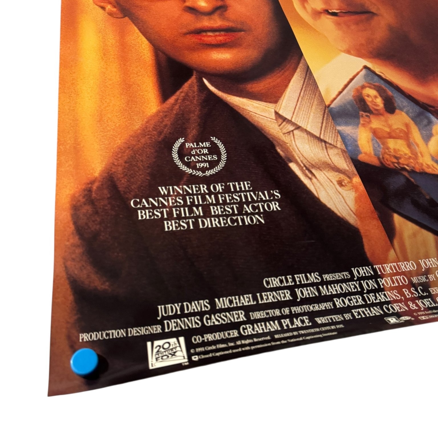 Barton Fink 1991 One-Sheet Movie Poster John Turturro John Goodman