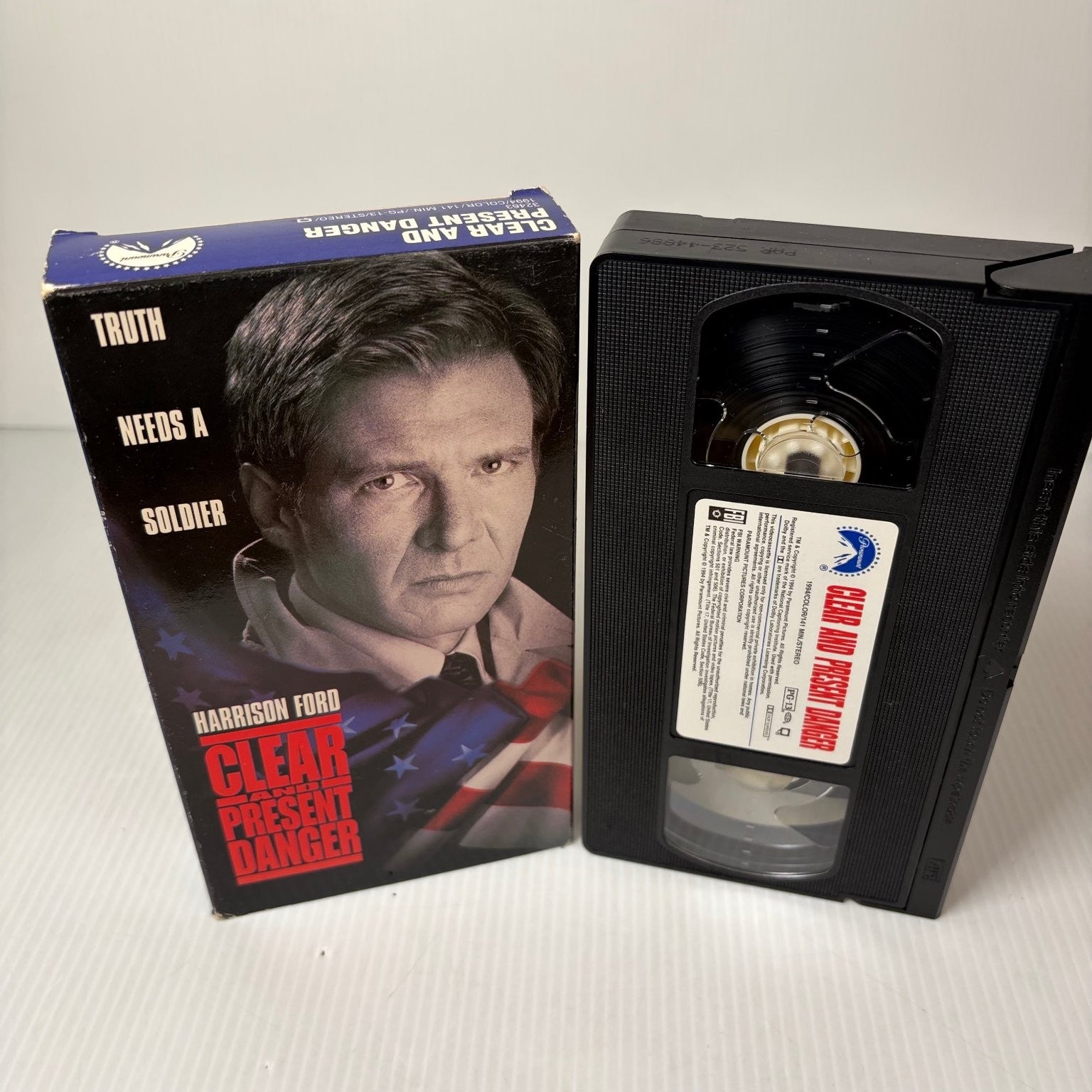 Clear and Present Danger VHS 1994 Action Thriller Harrison Ford Paramount