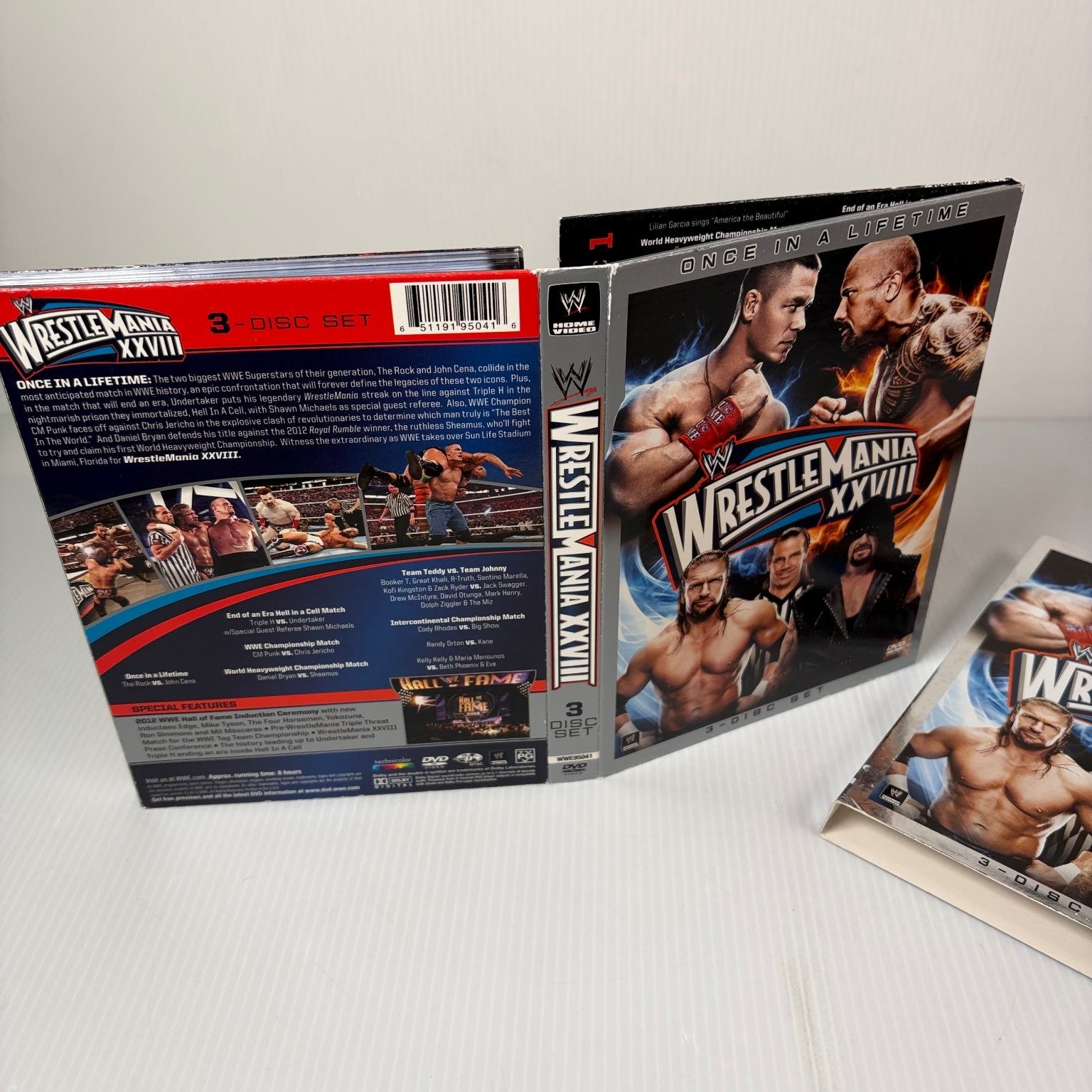 WWE WrestleMania XXVIII DVD 2012 3-Disc Set The Rock John Cena Undertaker
